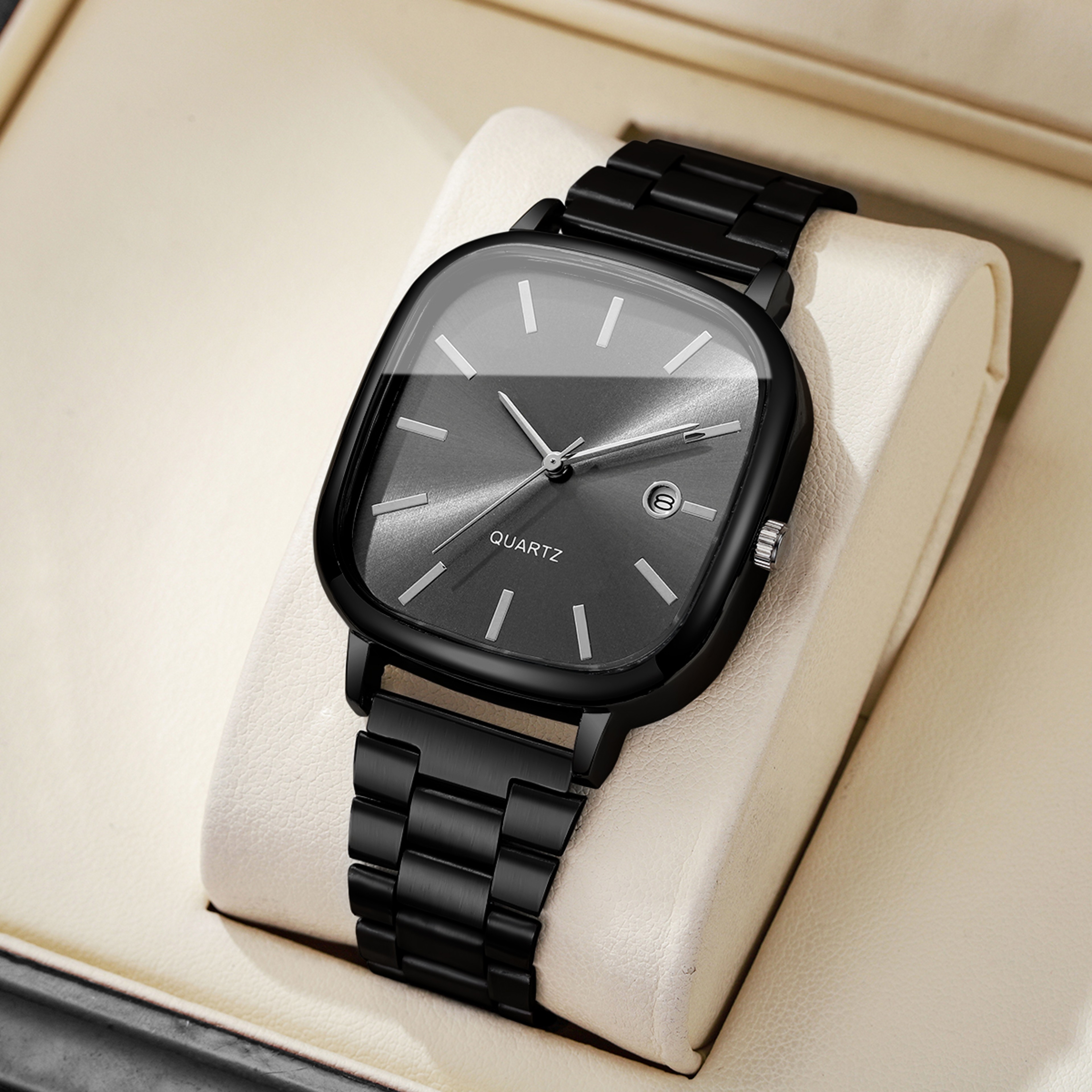 Executive Mens Business Watch With Calendar Quartz Movement  Classic Analog Design 8