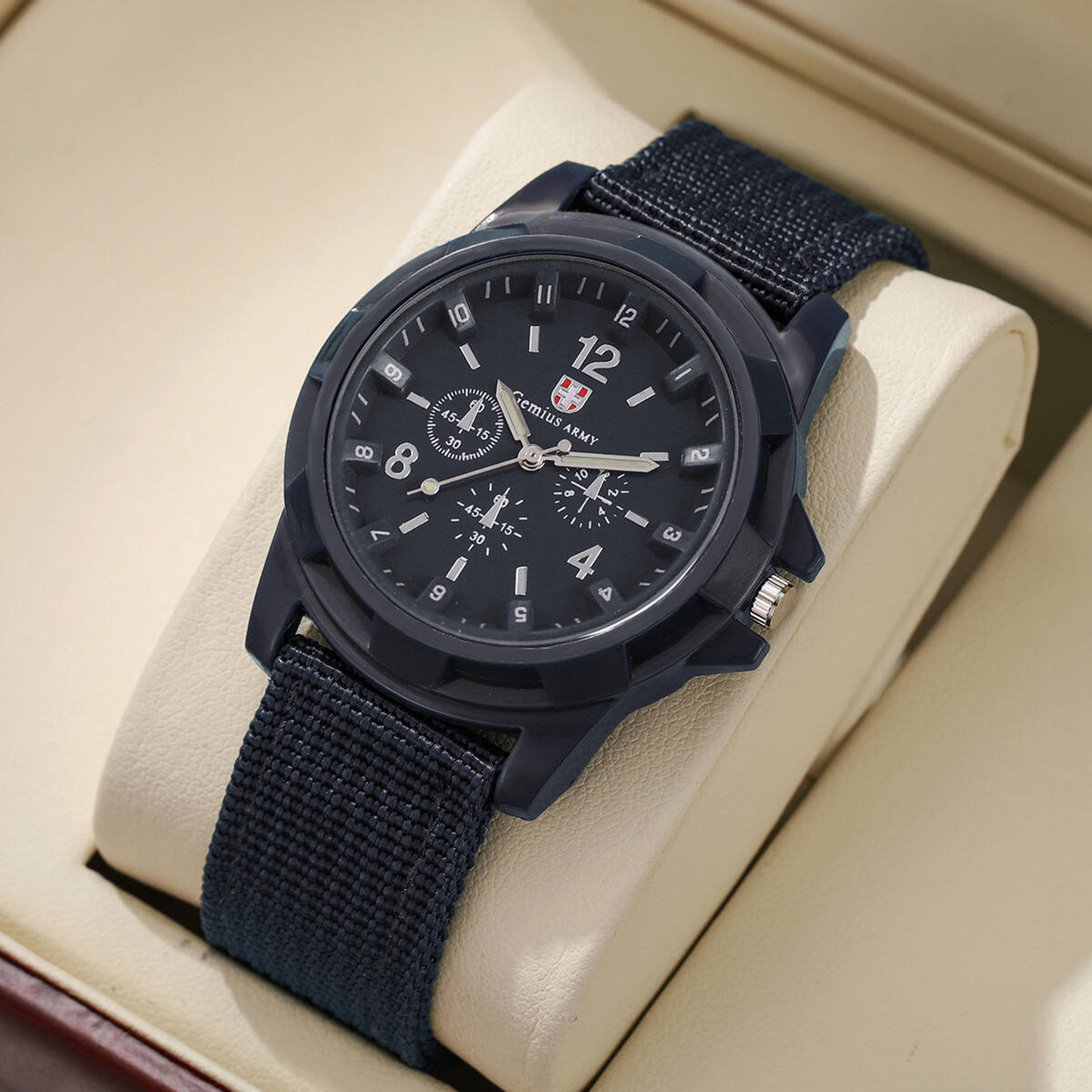 Rugged Military Watch For Men With Nylon Strap Sport Quartz Tactical Wrist Watch 6