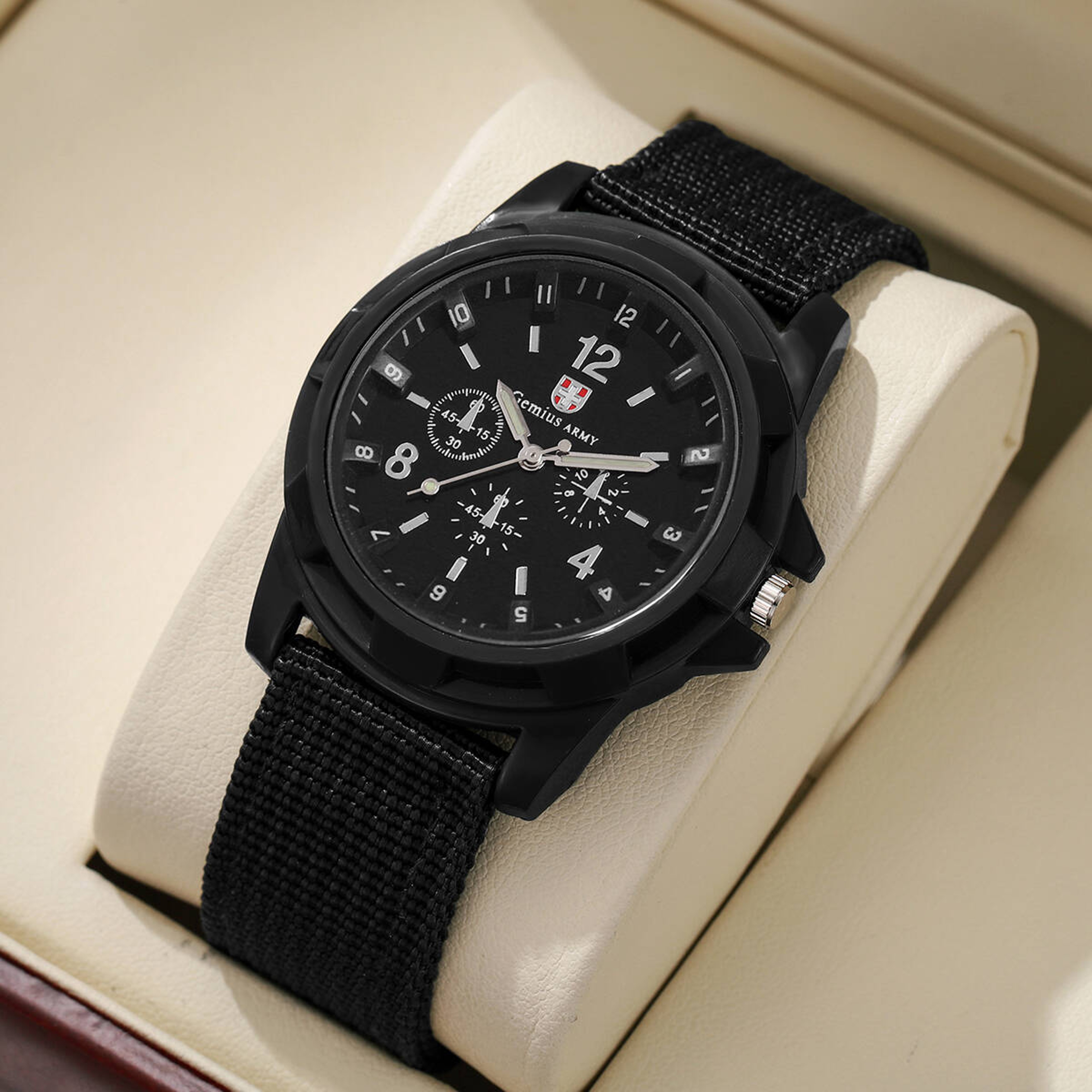Rugged Military Watch For Men With Nylon Strap Sport Quartz Tactical Wrist Watch 7