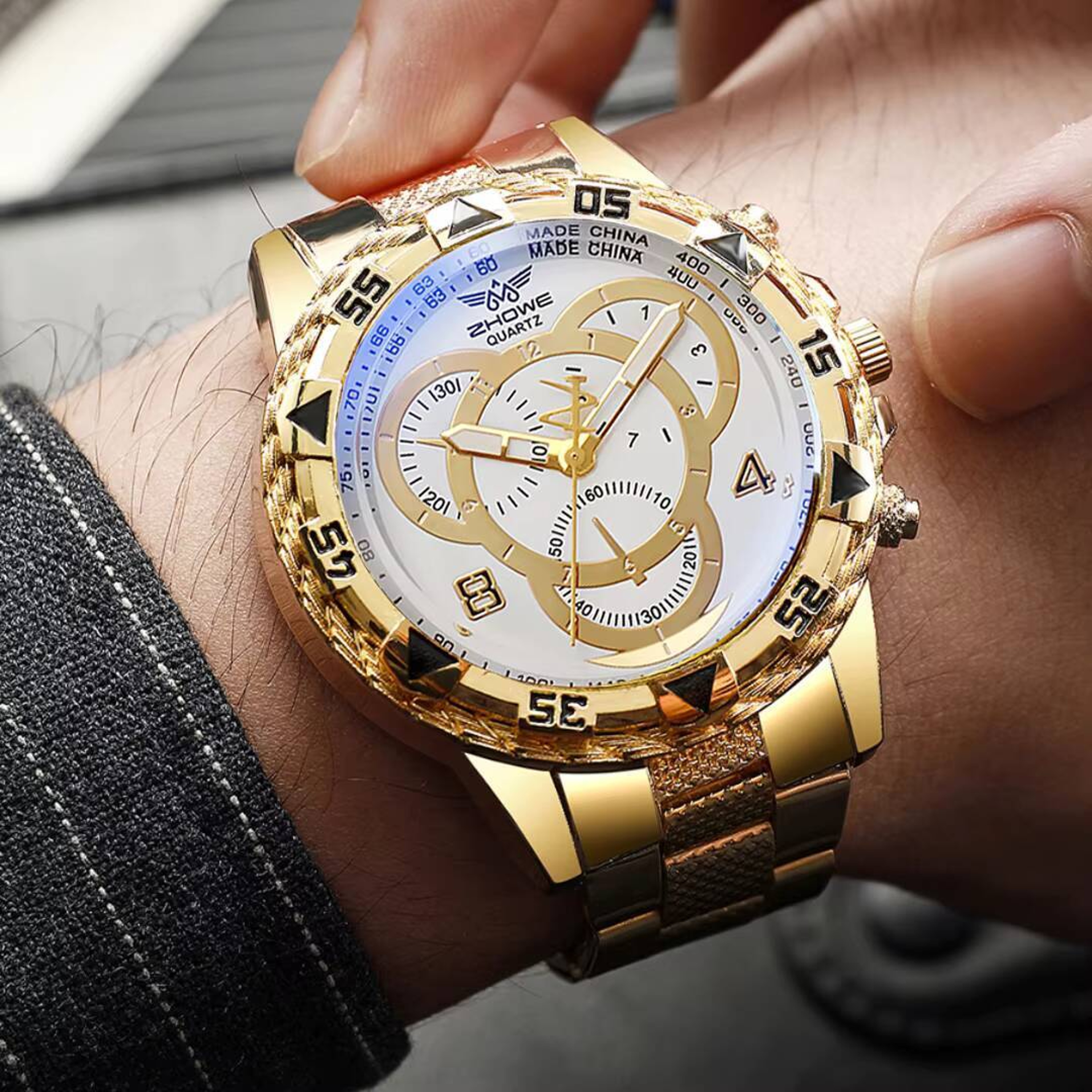 Executive Mens Business Watch With Large Dial Analog Quartz Movement 2