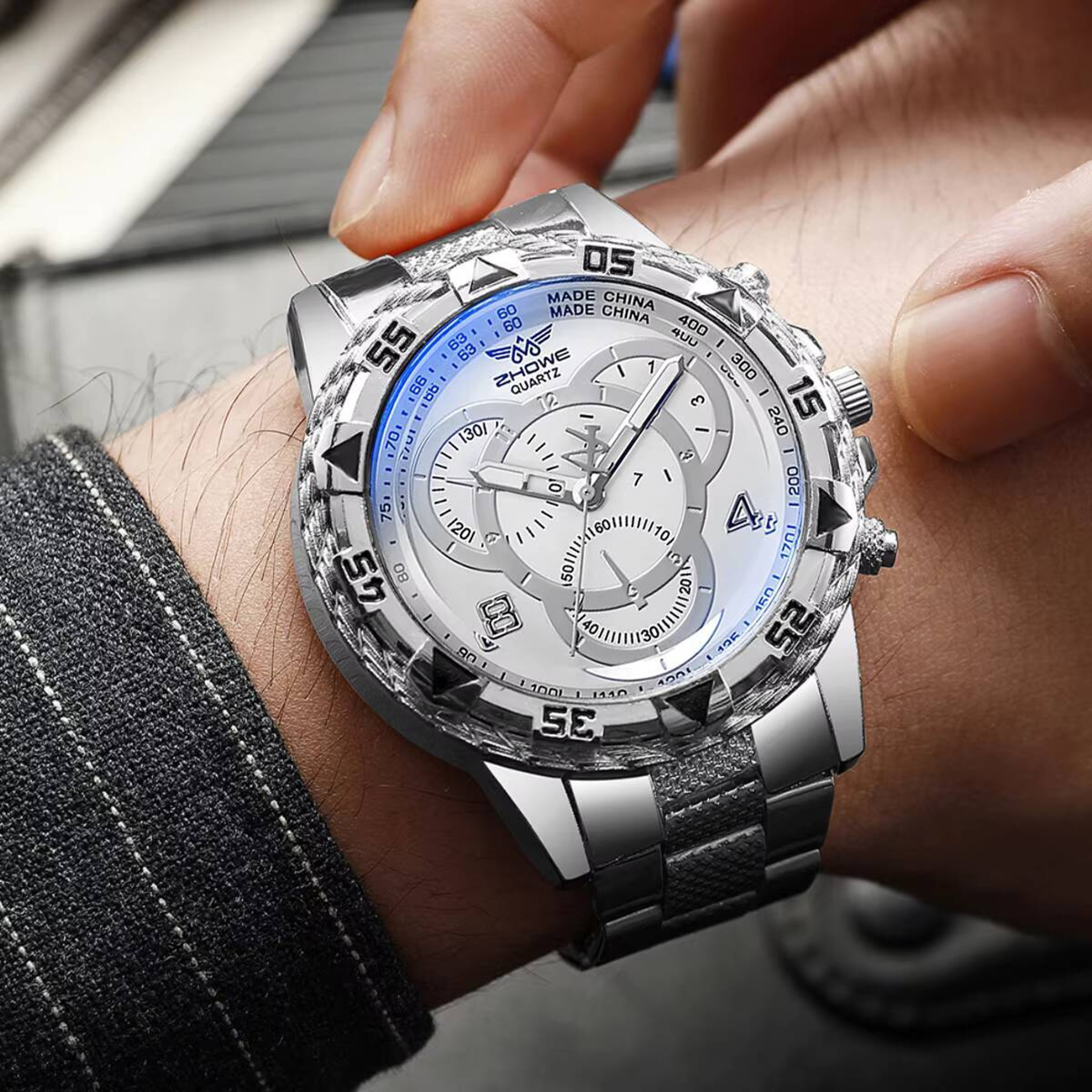 Executive Mens Business Watch With Large Dial Analog Quartz Movement 3