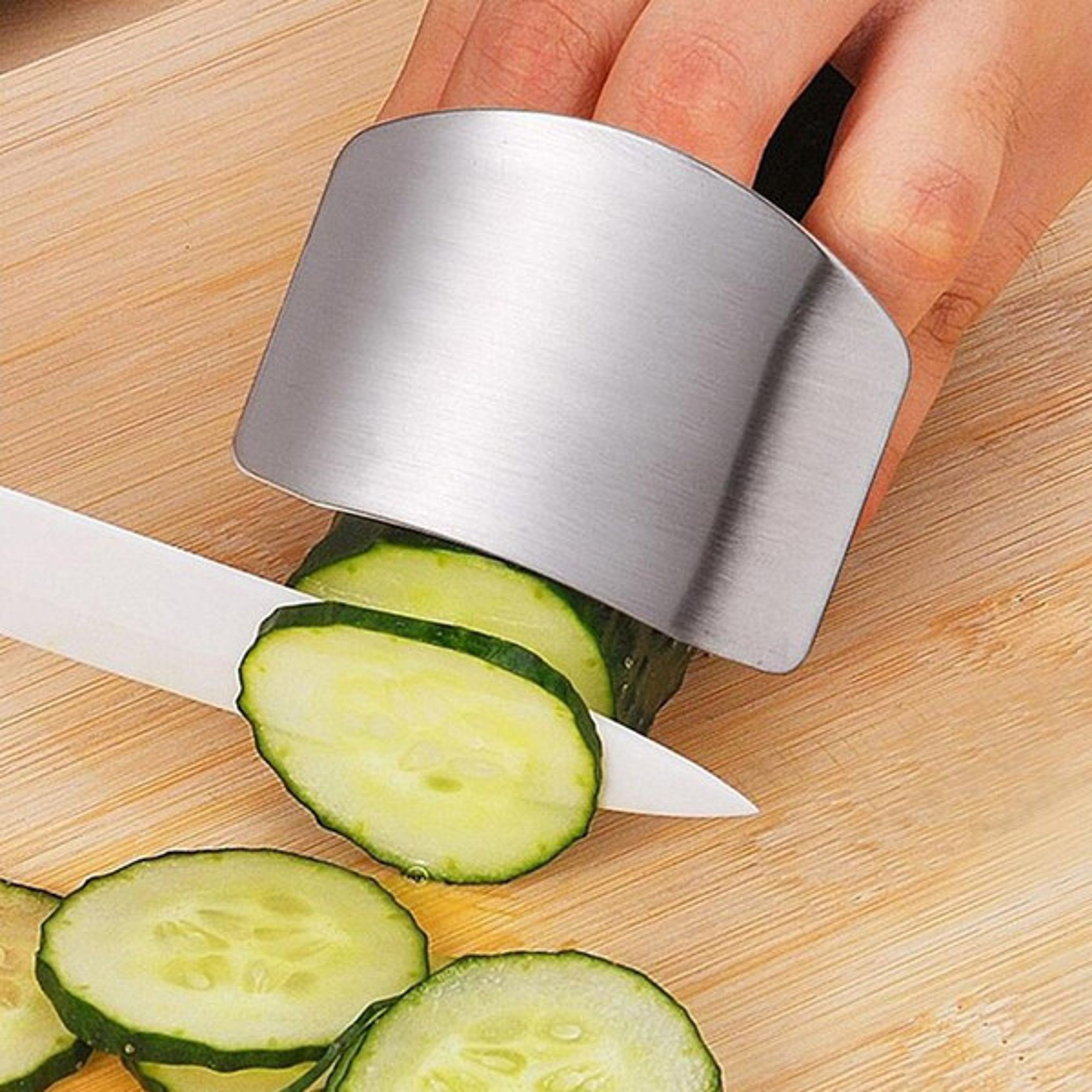Premium Stainless Steel Chef Finger Guard  Metal Finger Protector  Knife Guard for Safe Cutting
