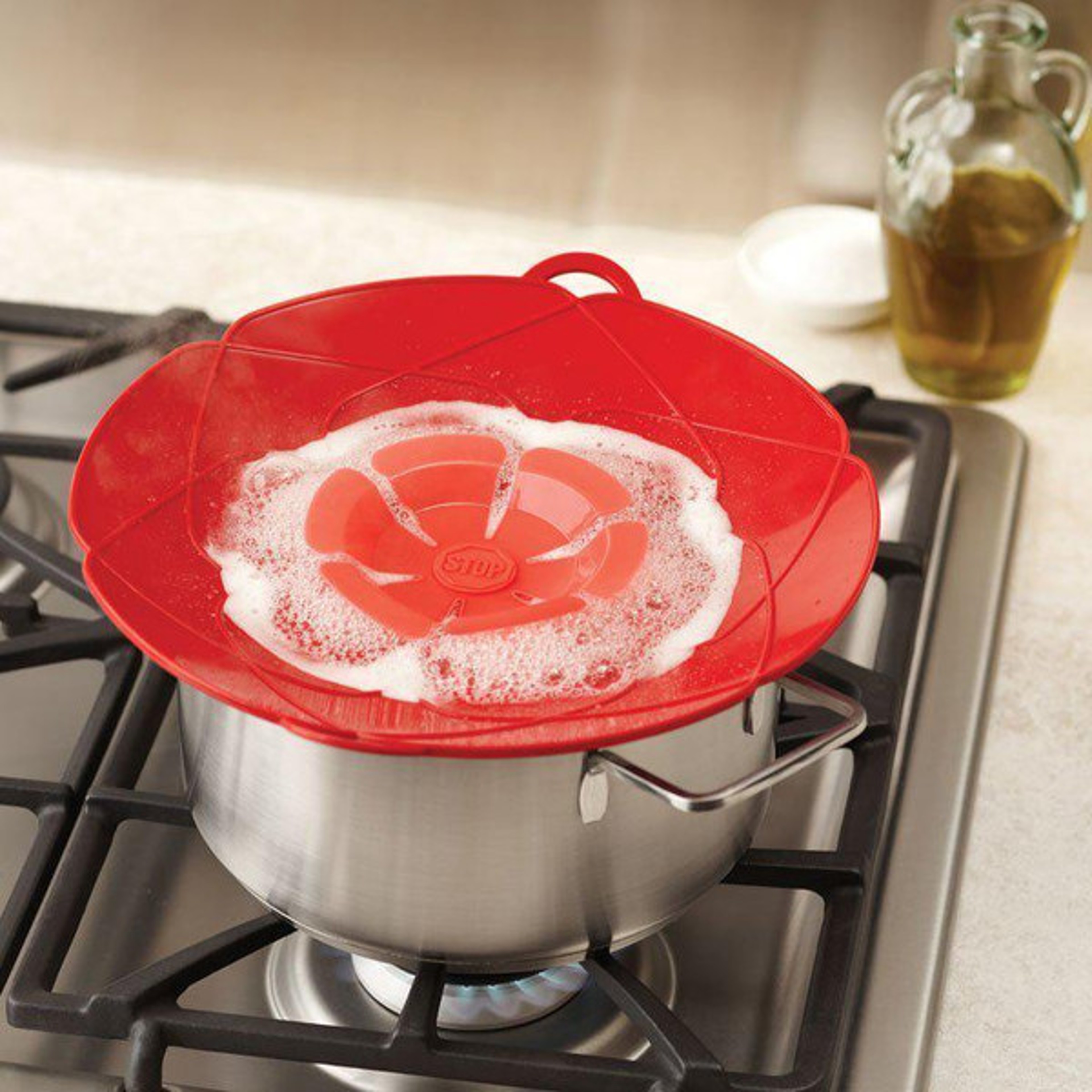 AntiSpill Kitchen Lid Cover  Boil Over Silicon Spill Stopper MultiFunction Kitchen Tool