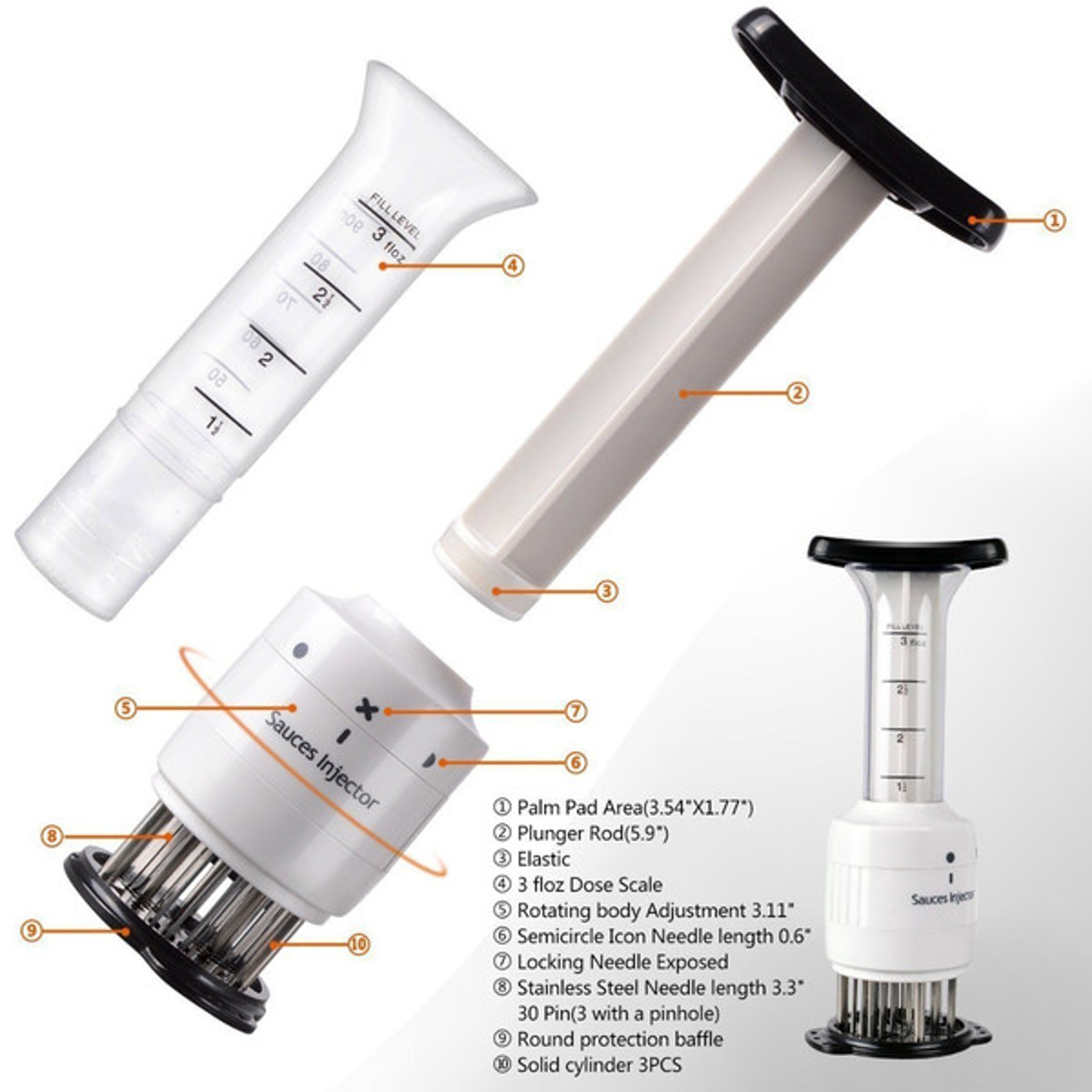 Sharp Needle Blades Meat Injector