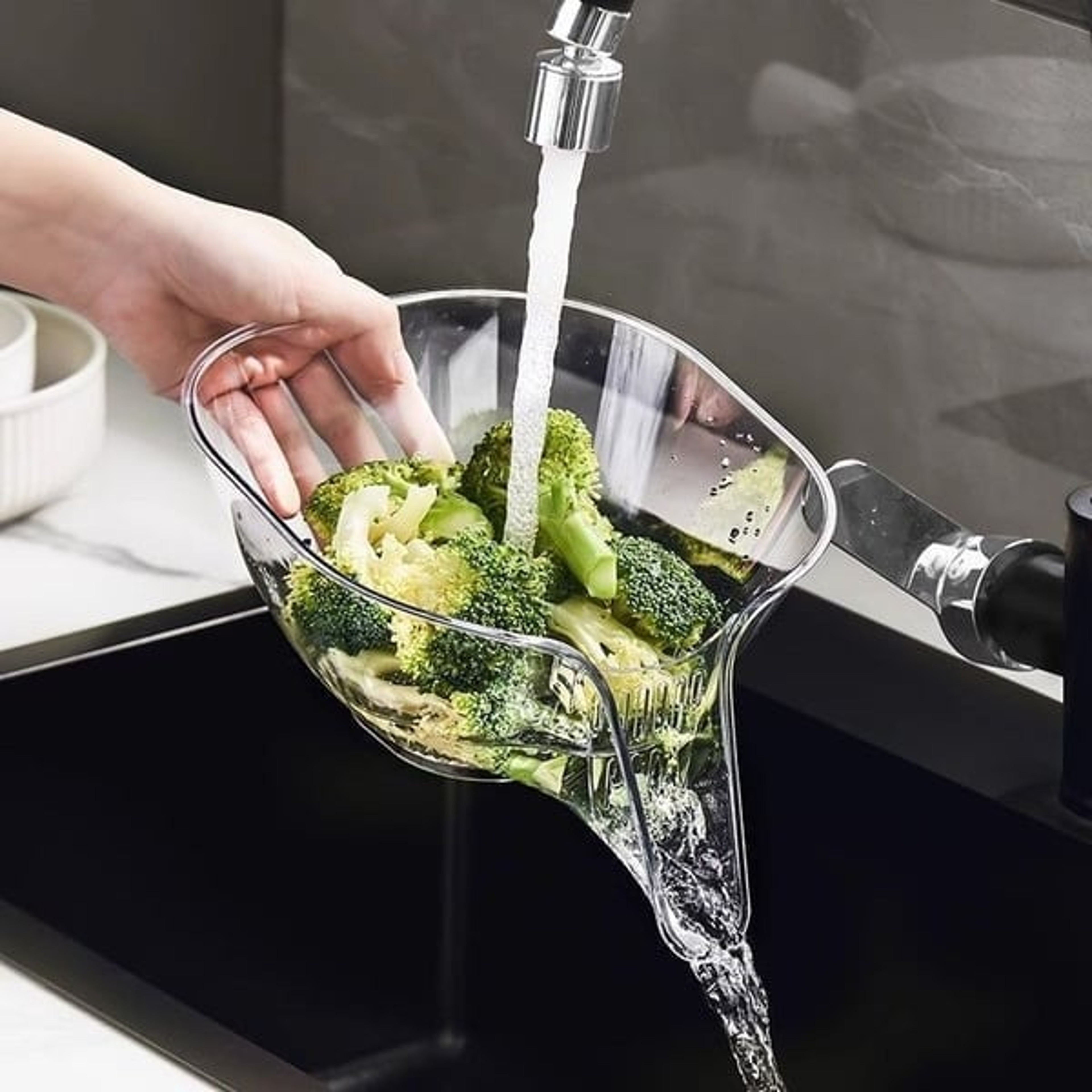 High Temperature Resistant Kitchen Essentials Drainage Basket Transparent