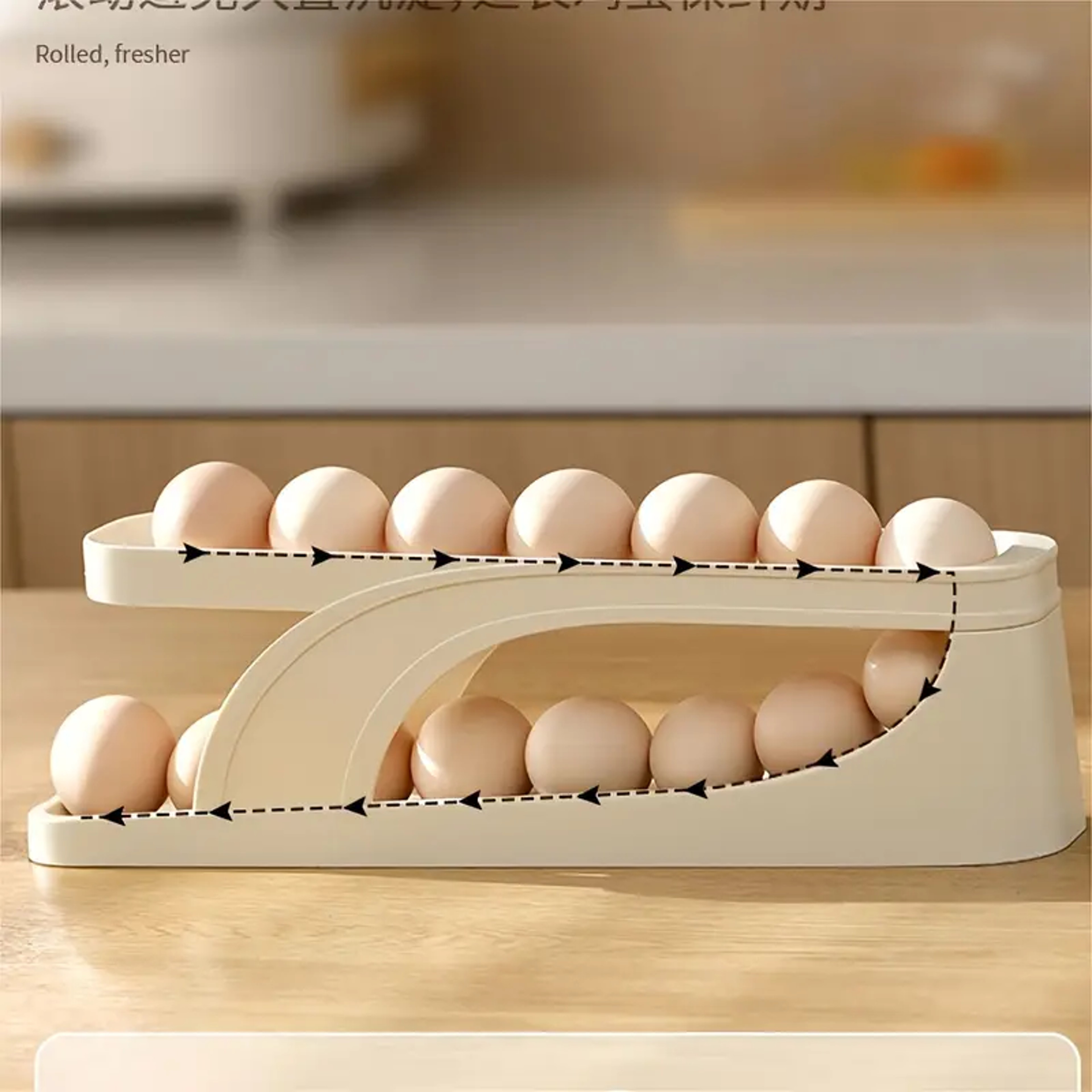 New Automatic Roll-Down Double-layer Egg Dispenser5