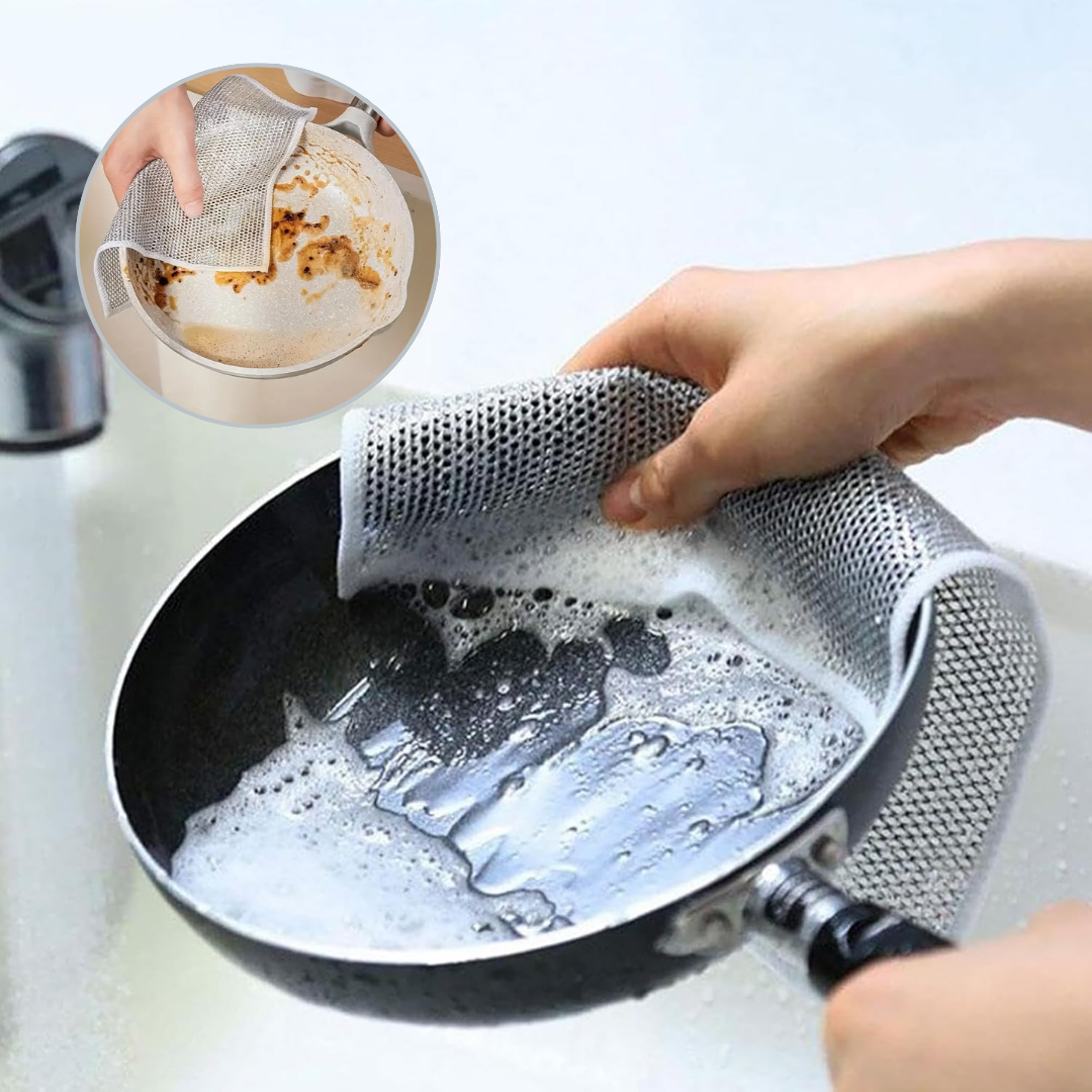 Double Stainless Steel Scrubber 2
