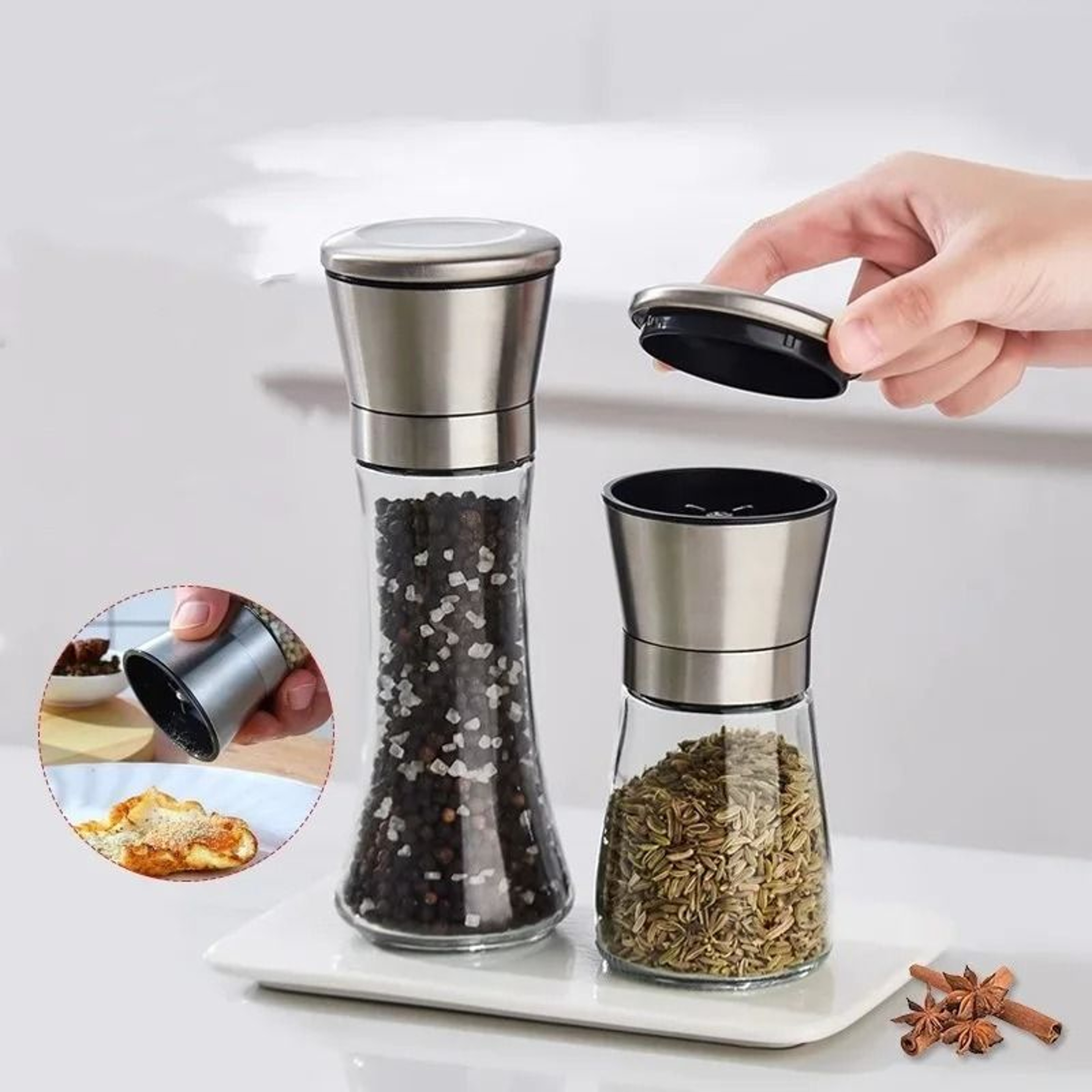 Durable Stainless Steel Spice Grinder for Home Use