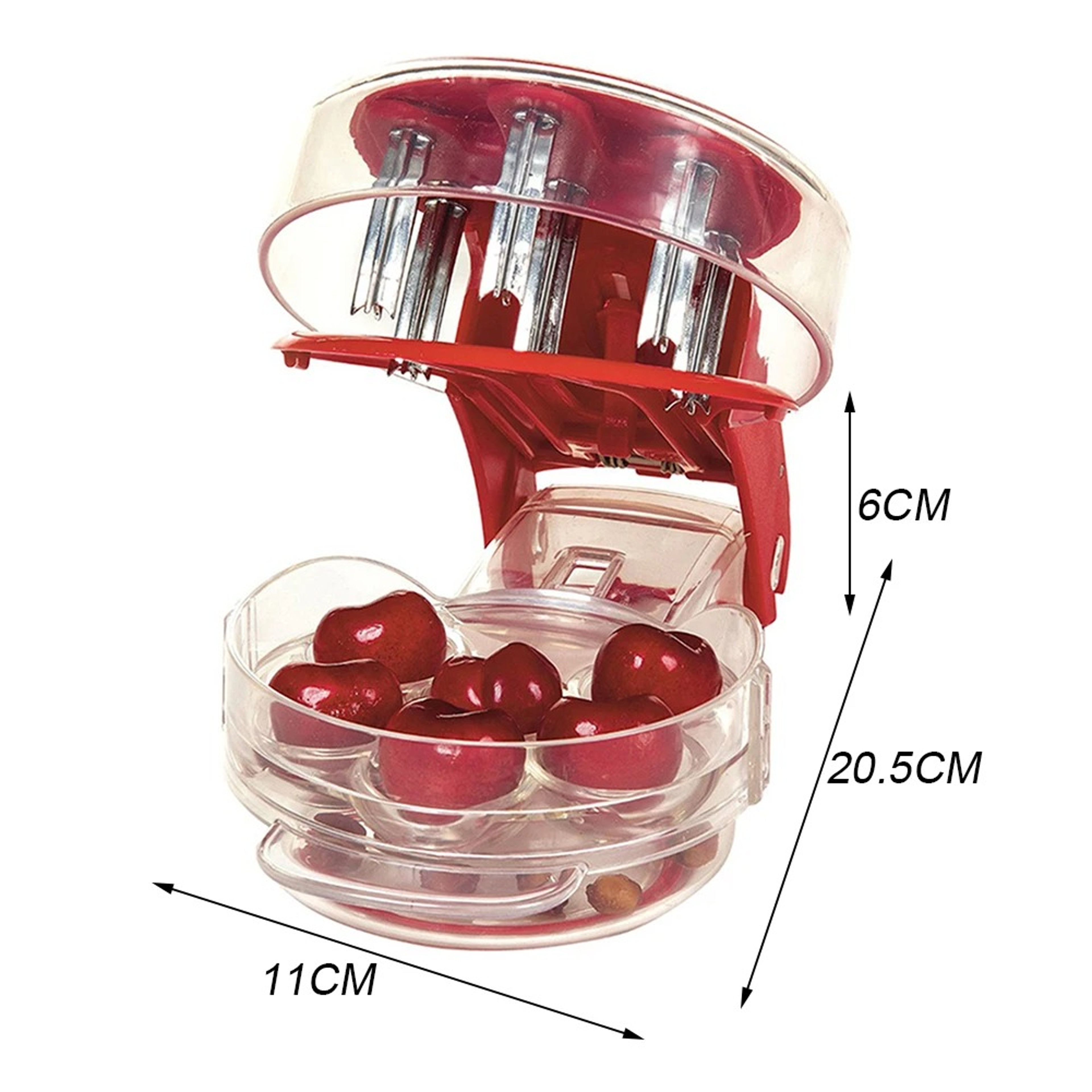 6-Hole Stainless Steel Cherry Pitter | Easy Handheld Corer – view 1