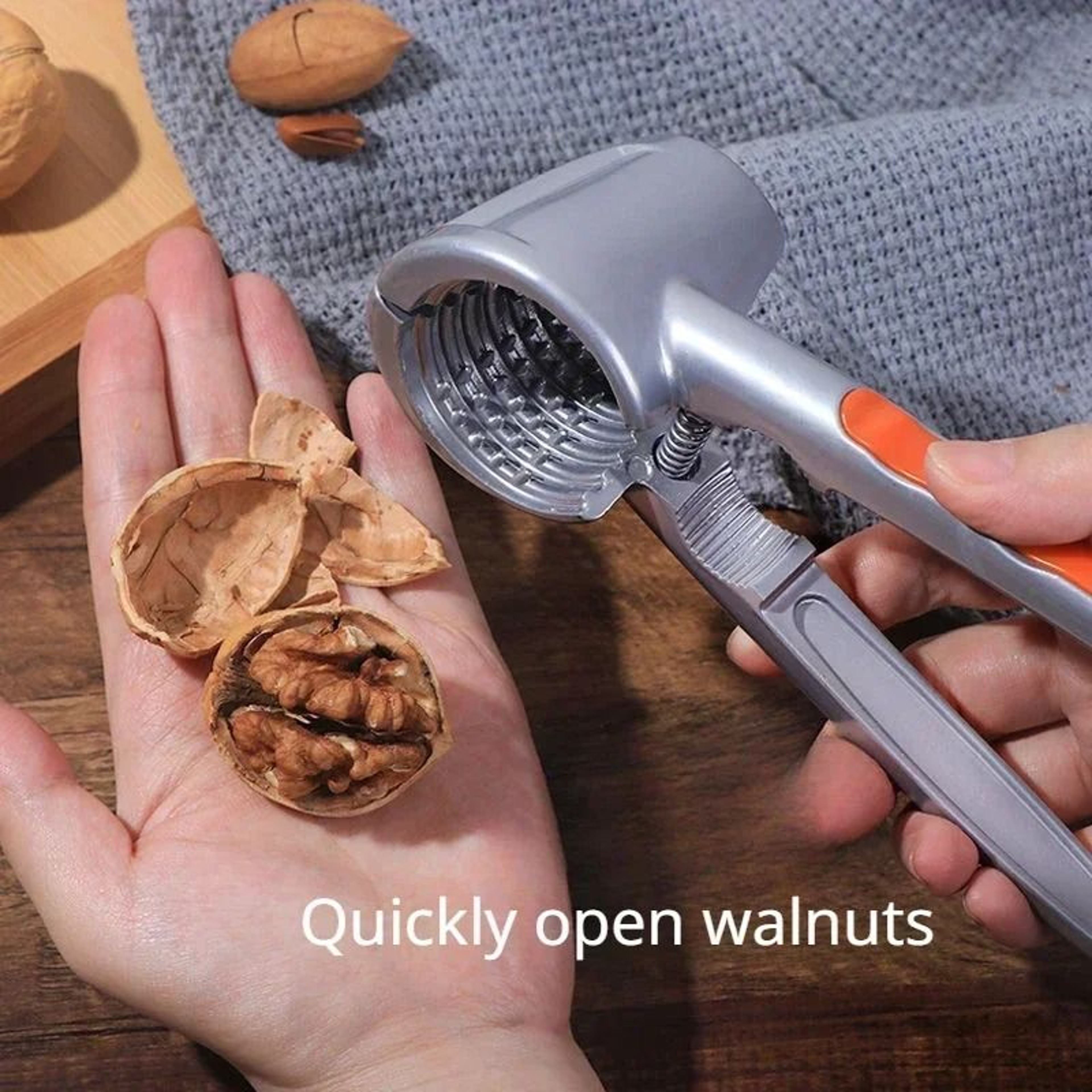 Effortless nut cracking gadget