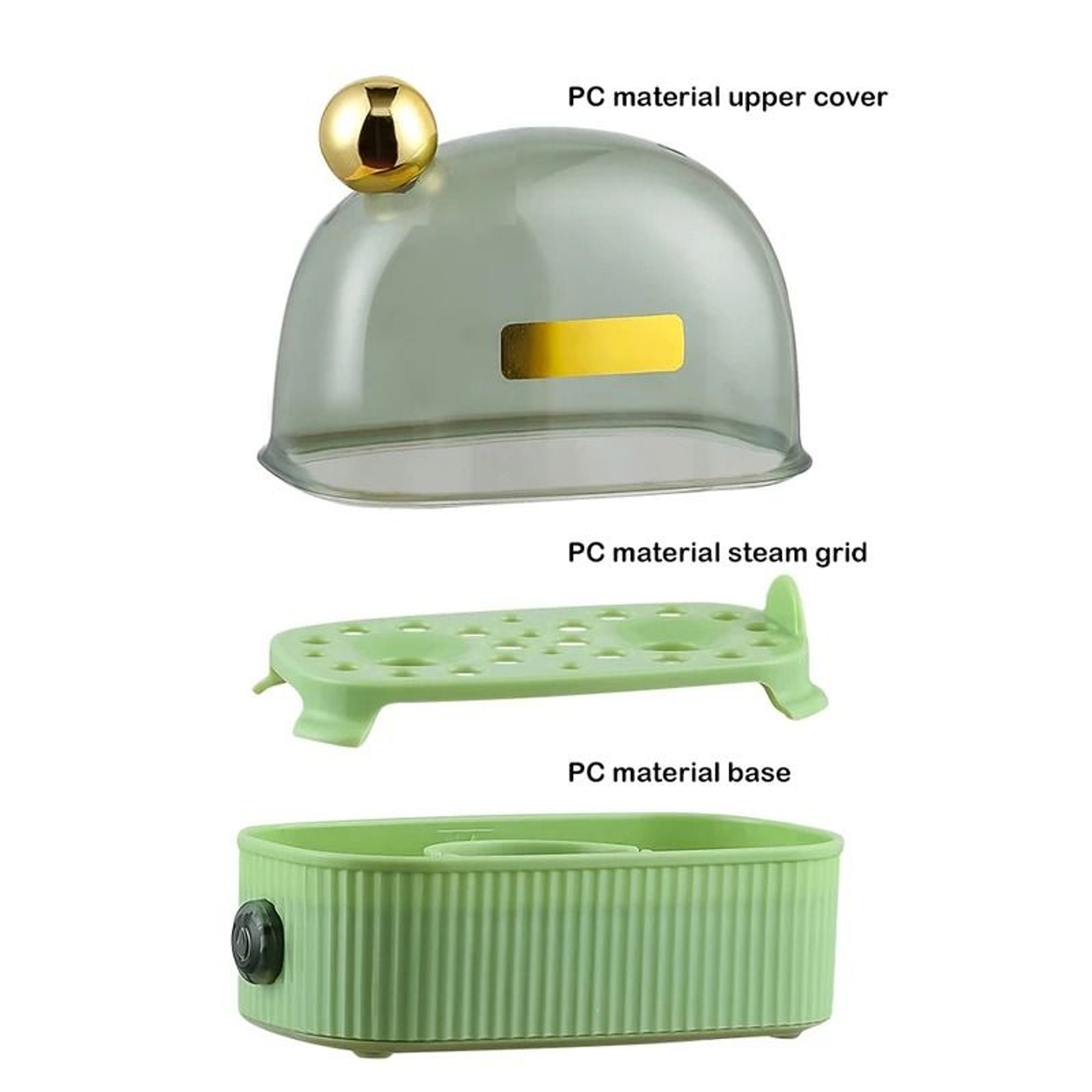 120W Electric Egg Boiler Poacher  Automatic ShutOff Mini Breakfast Cooker For 2 Eggs Portable Food  5