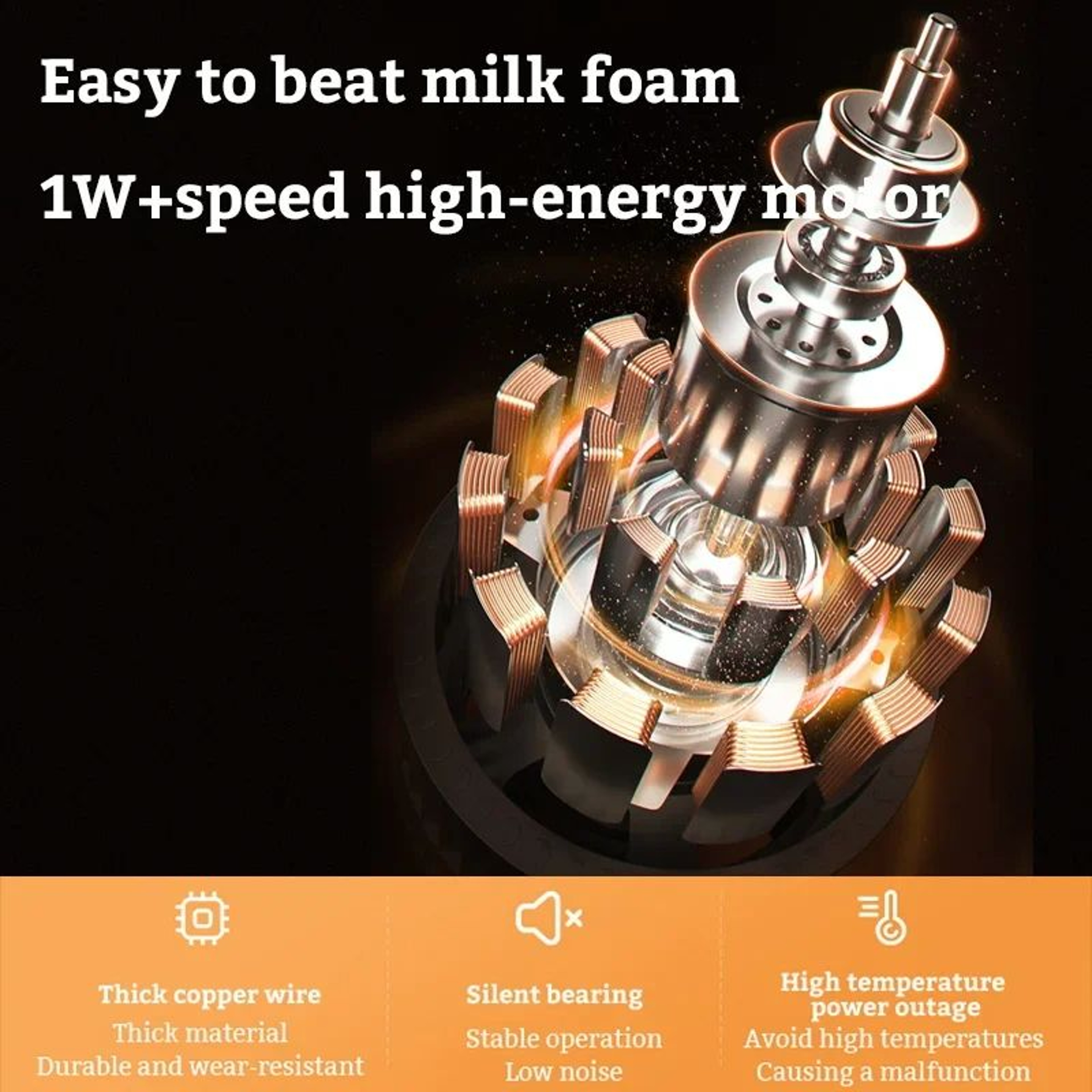 Electric Milk Frother USB Rechargeable Foam Maker Mixer For Coffee Cream And Cappuccino 4