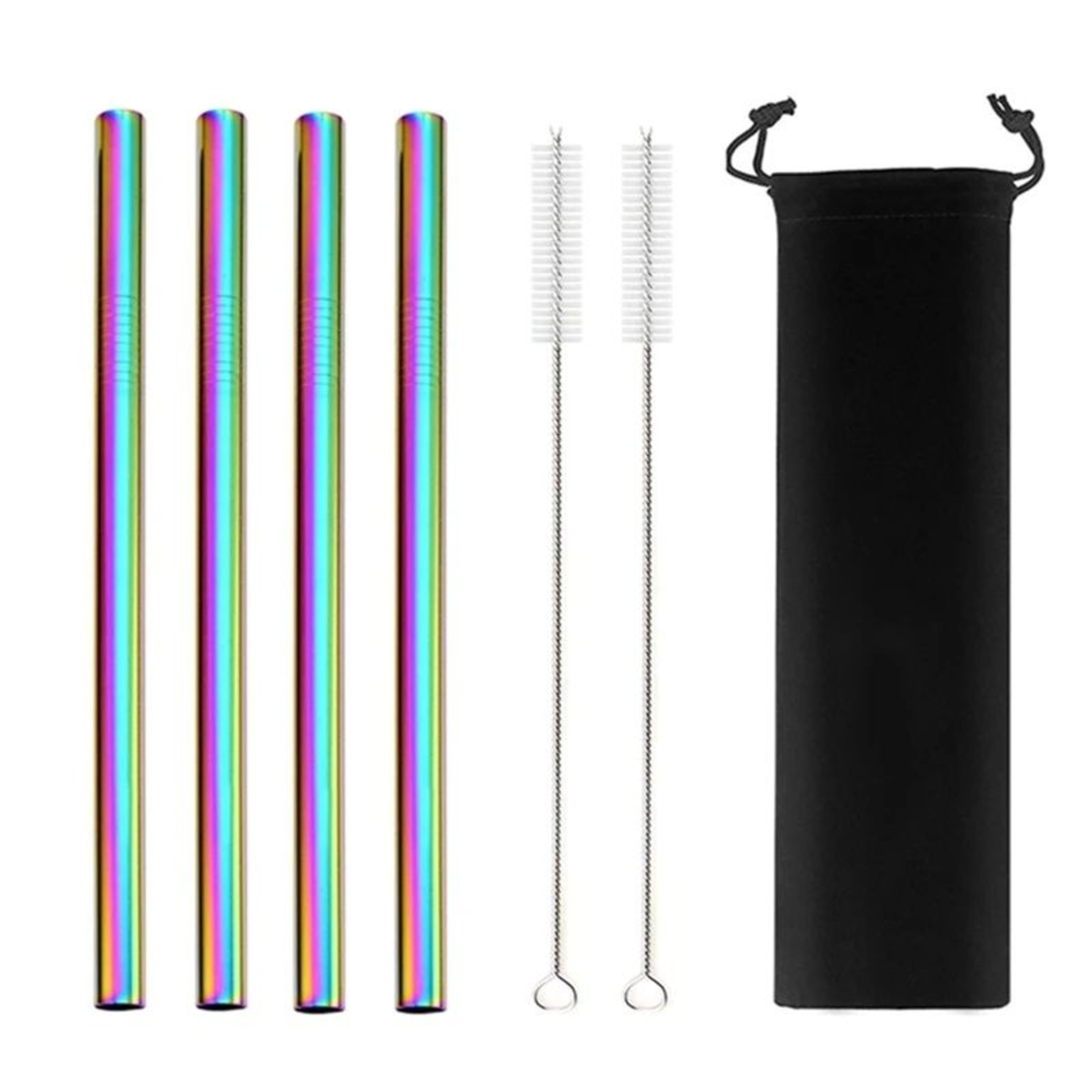 Ecofriendly Metal Boba Straw With Case  Brush 8