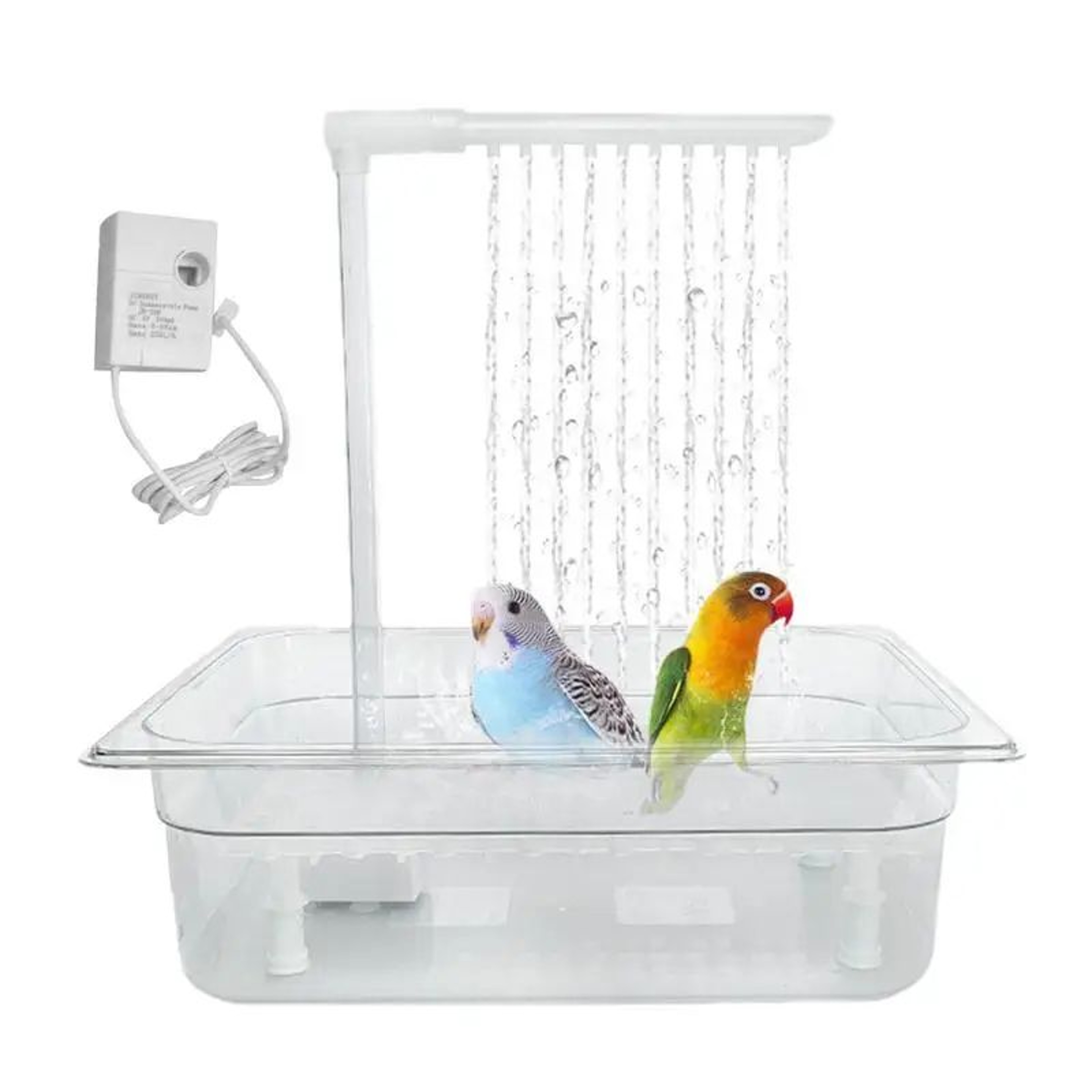 Automatic Parrot Bath Fountain Multipurpose Bird Bathing Tub Shower Box With Multiple Faucets For P 4