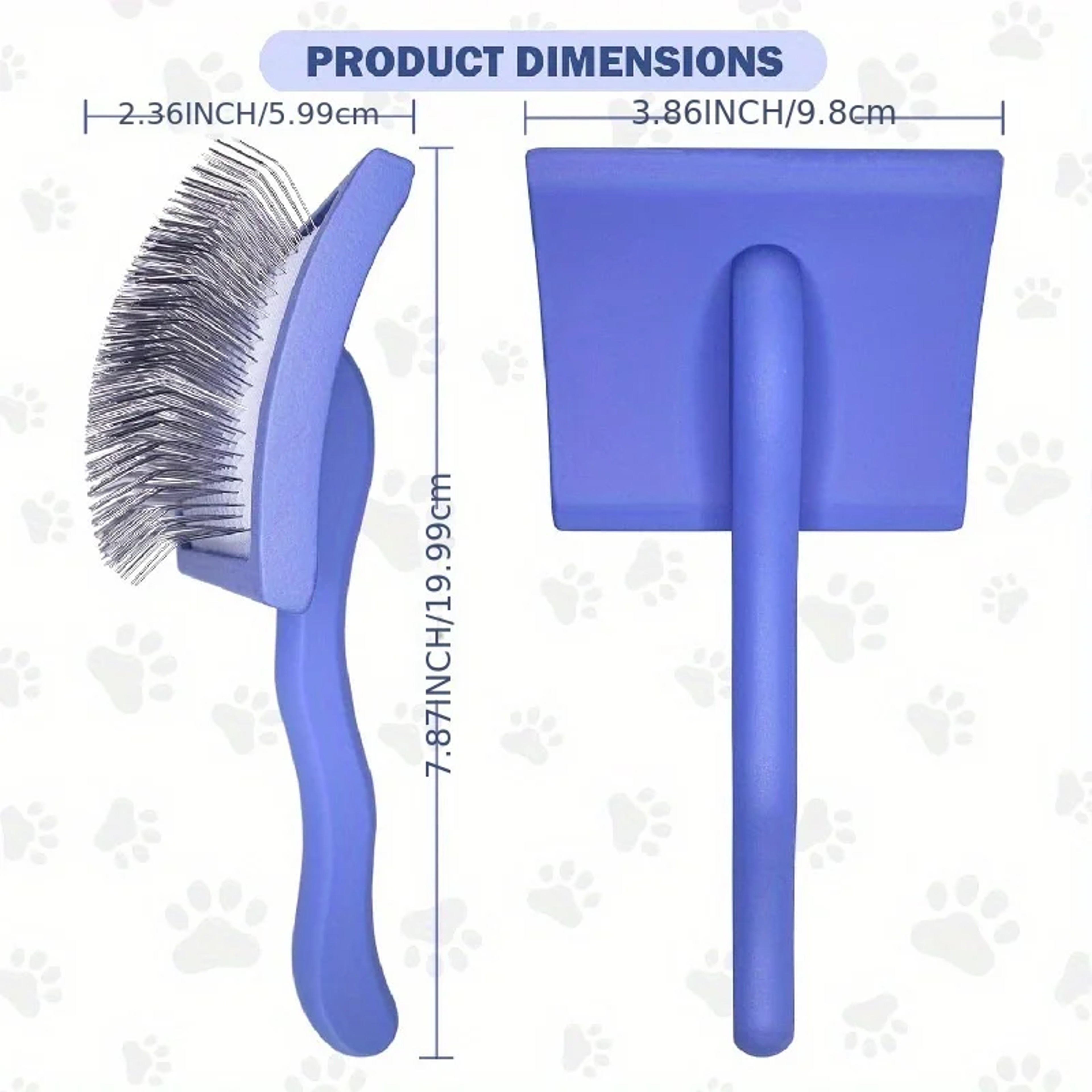 Extra Long Pin Slicker Brush for Doodles, Dogs & Cats Deshedding and Detangling Grooming Tool – view 2