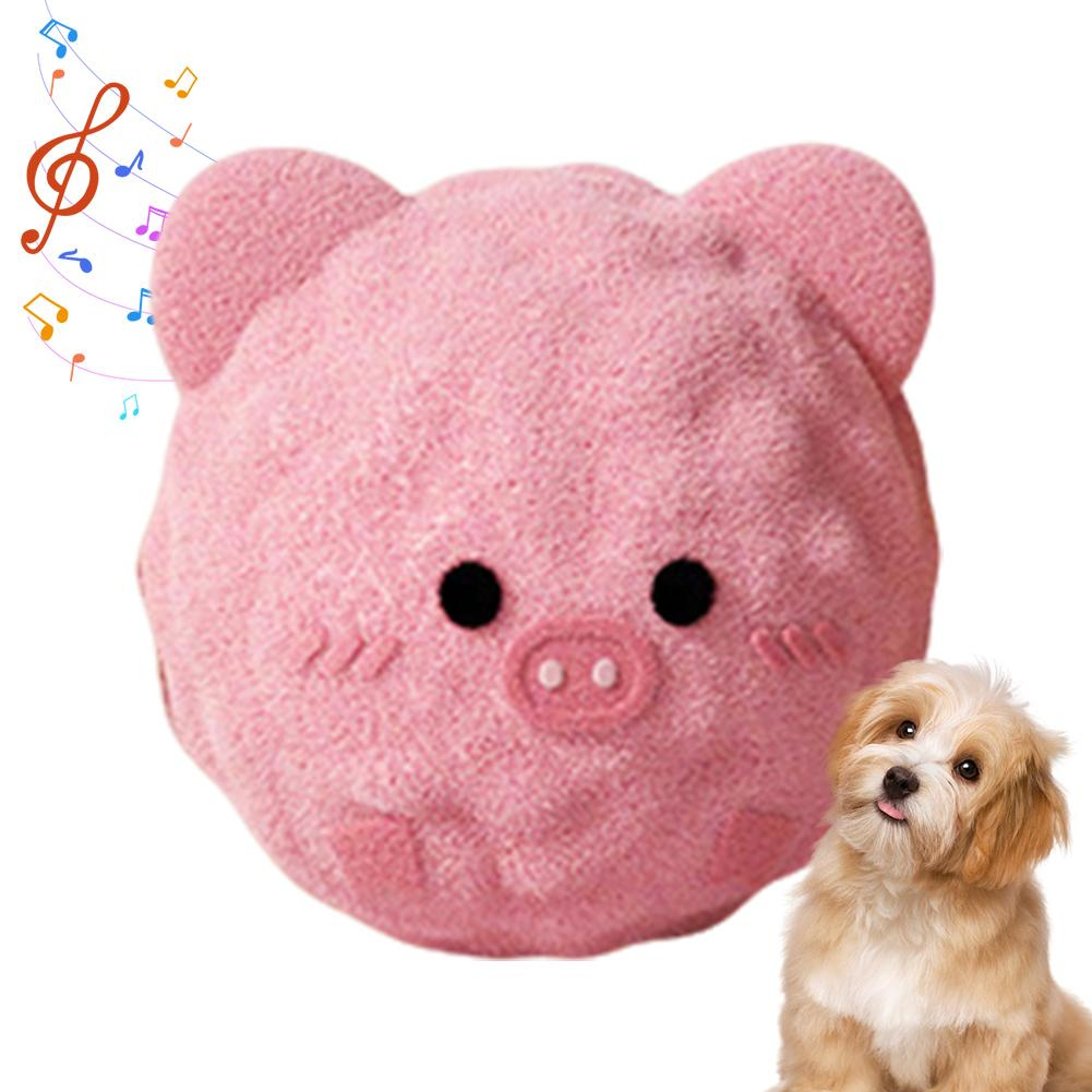 Cartoon Squeaky Dog Chew Toy Plush Ball for Teething, Dental Cleaning & Interactive Play – view 8