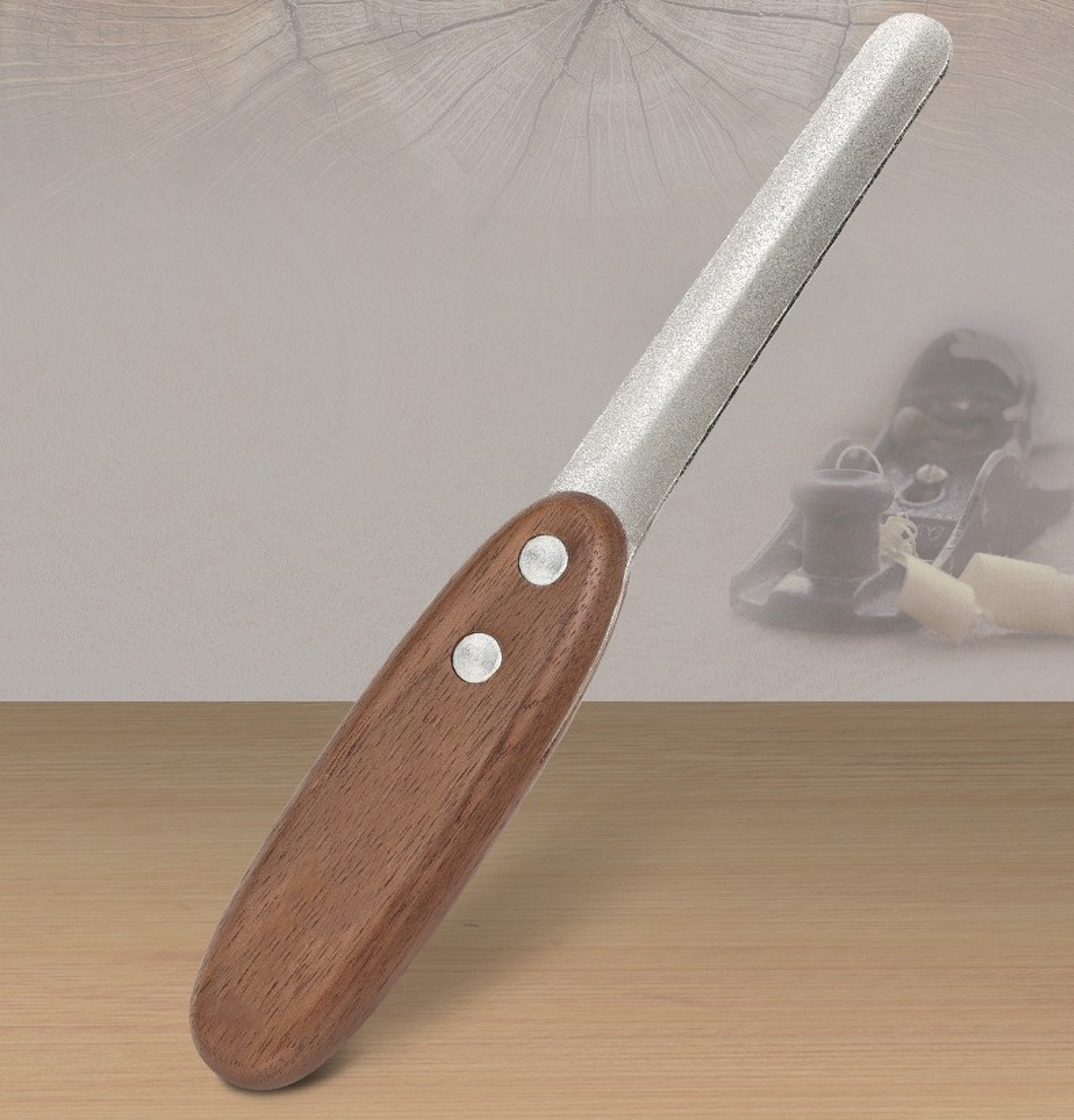 Premium Wooden Handle Dog Nail Grinder  Stainless Steel Nail Trimmer 6