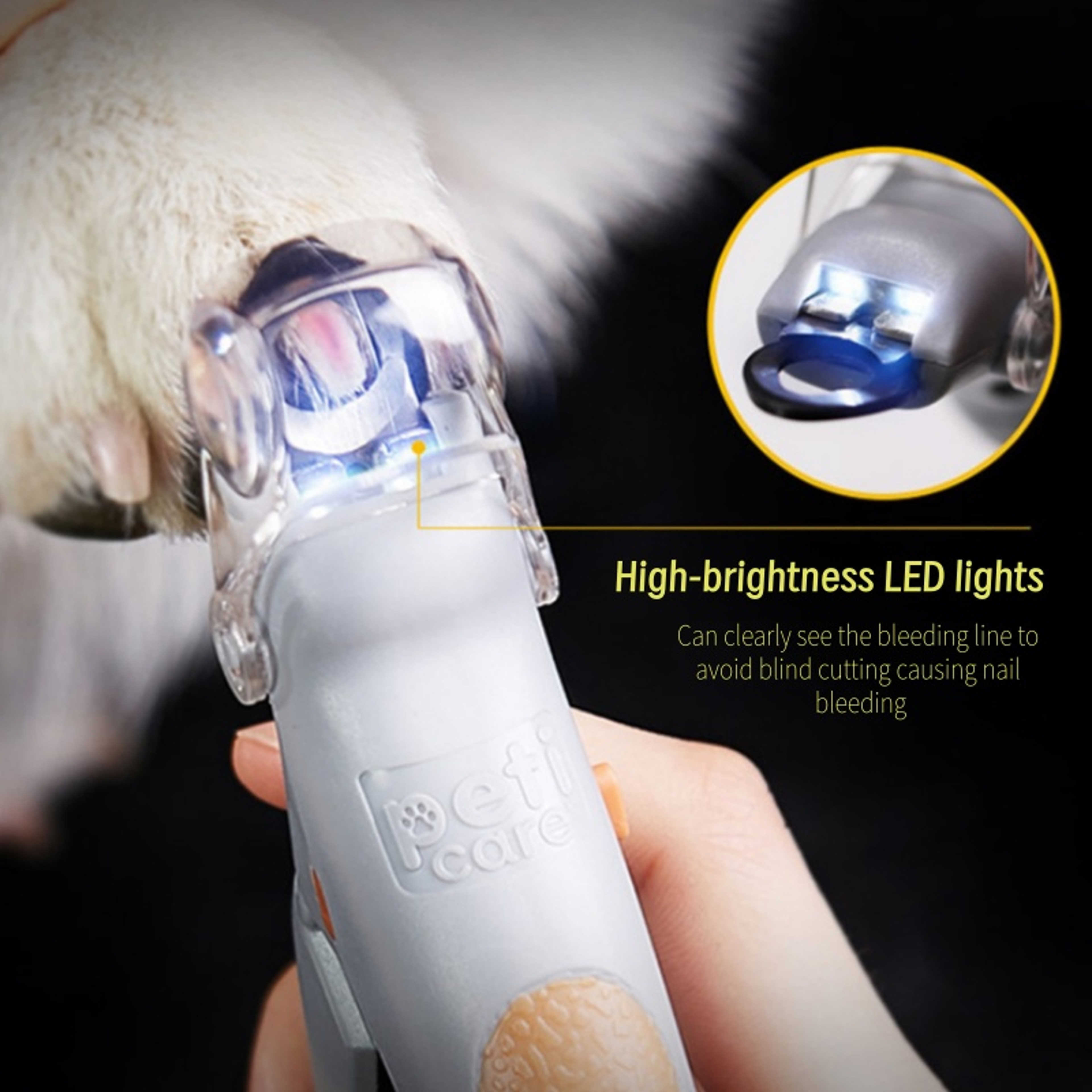 Professional LED Pet Nail Clippers For Dogs  Cats With Safety Guard 4