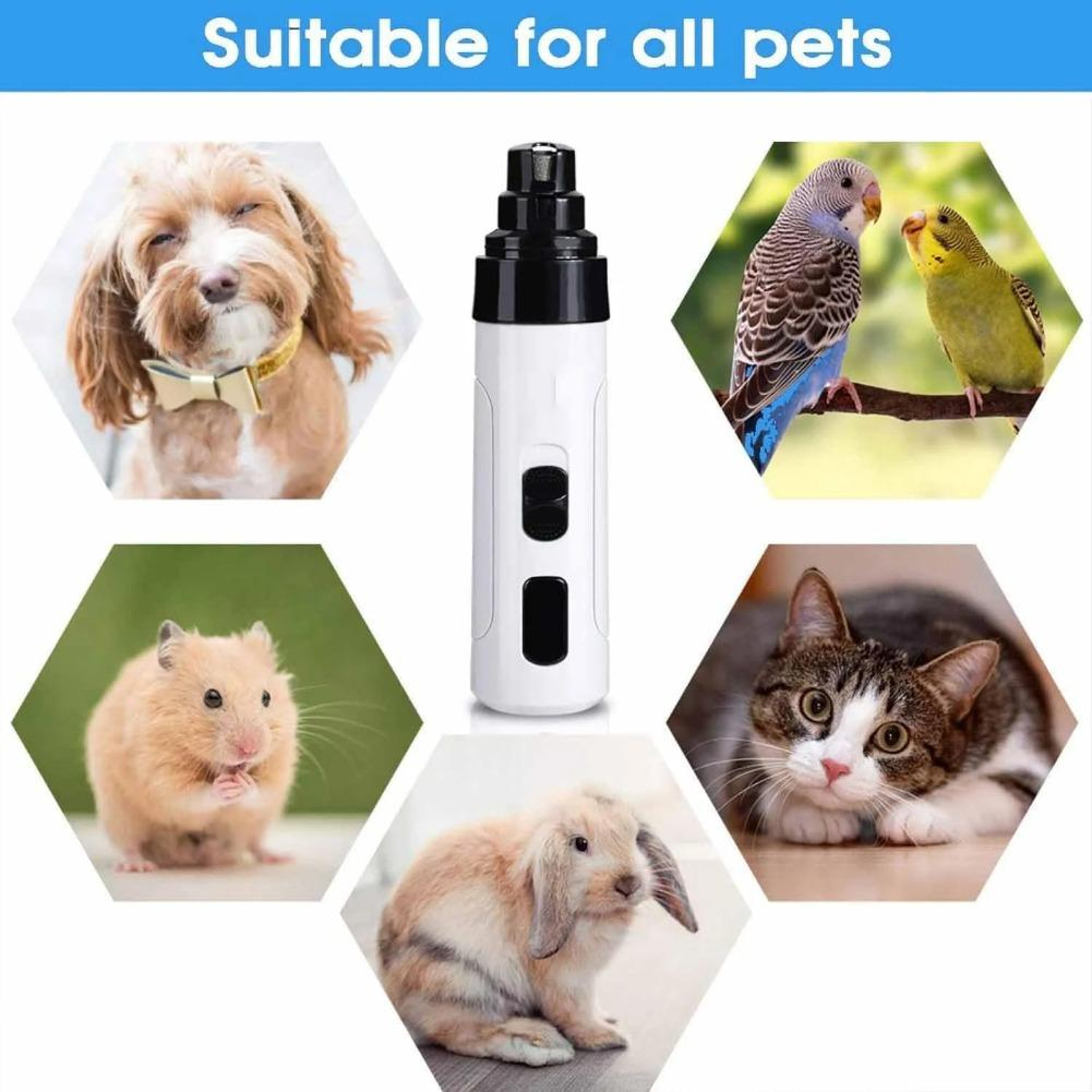 Professional Rechargeable LED Pet Nail Grinder & Trimmer – view 5