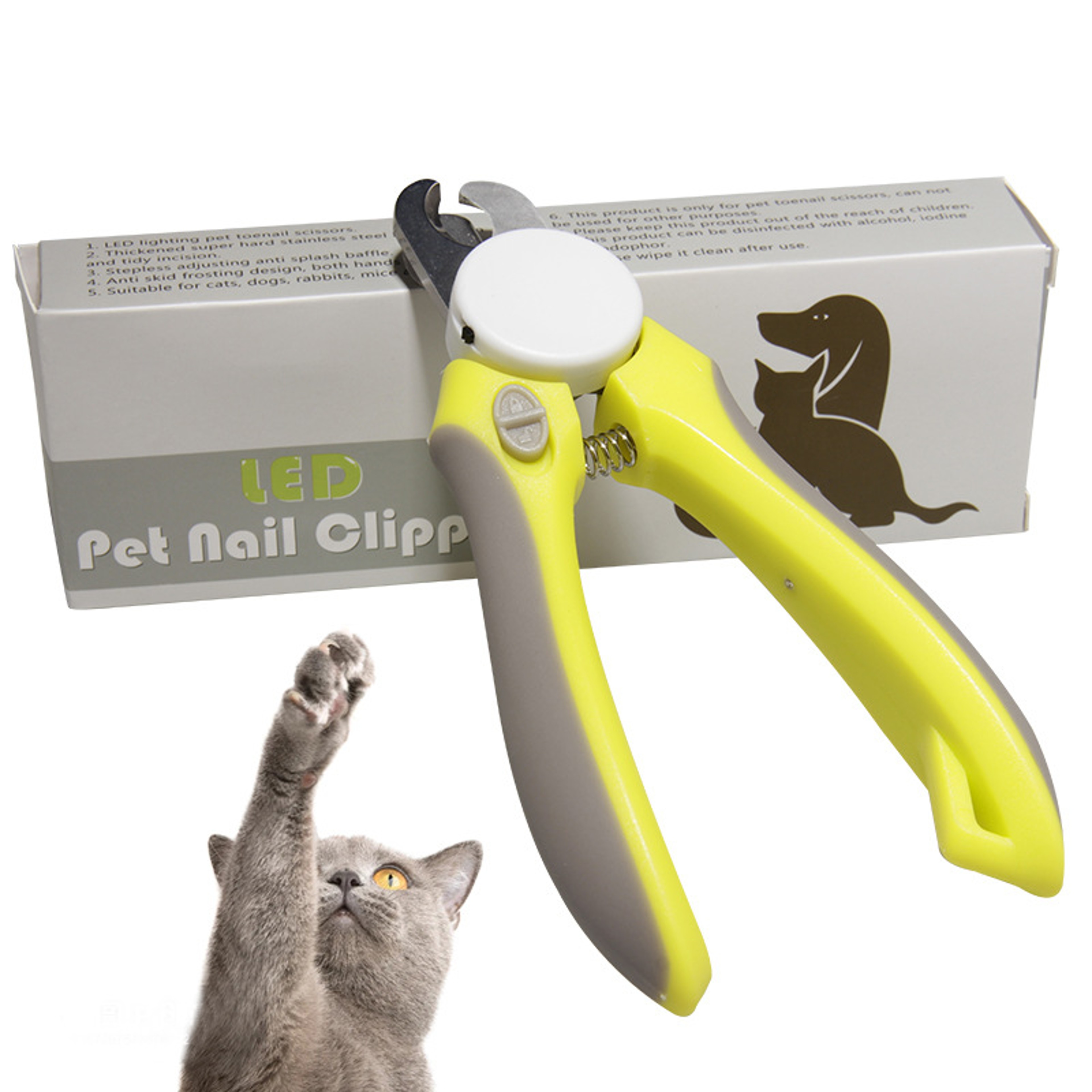 LED Pet Nail Clippers with Blood Line Positioning & Safety Guard – view 6