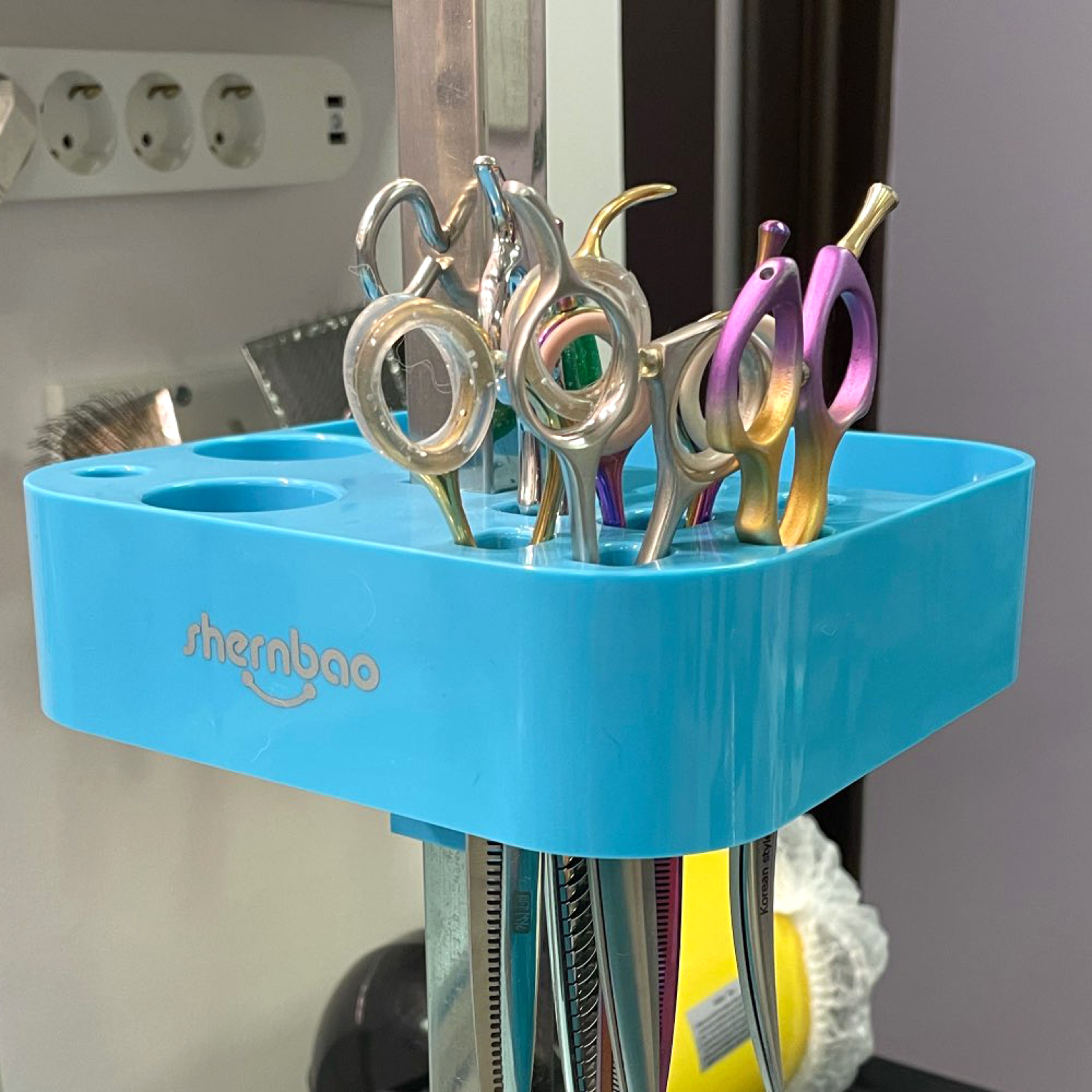 Pet Grooming Tool Storage Box Organizer with Scissors & Comb Holder – view 2