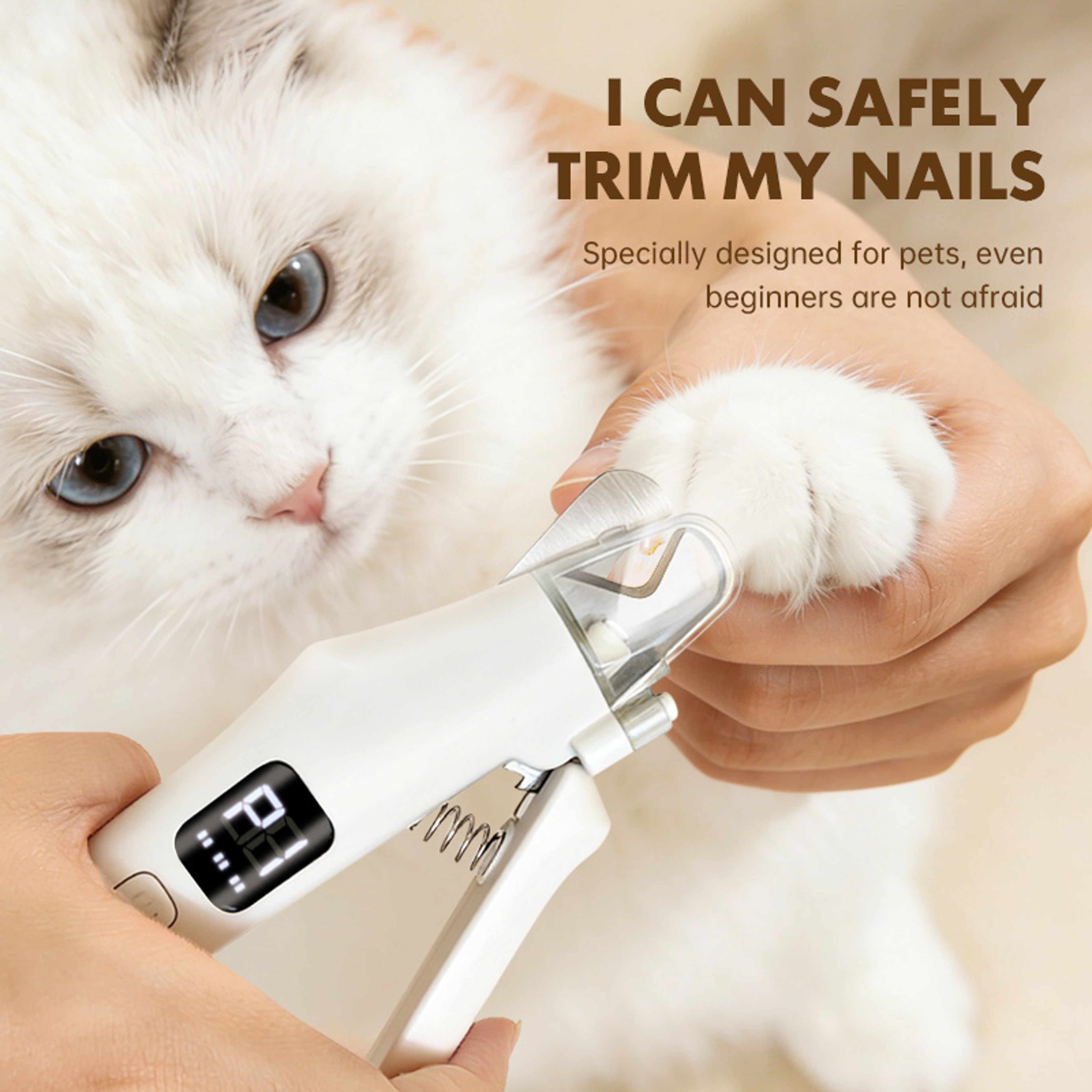LumiTrim Pro LED Pet Nail Clipper and Grinder with Smart Digital Display – view 2