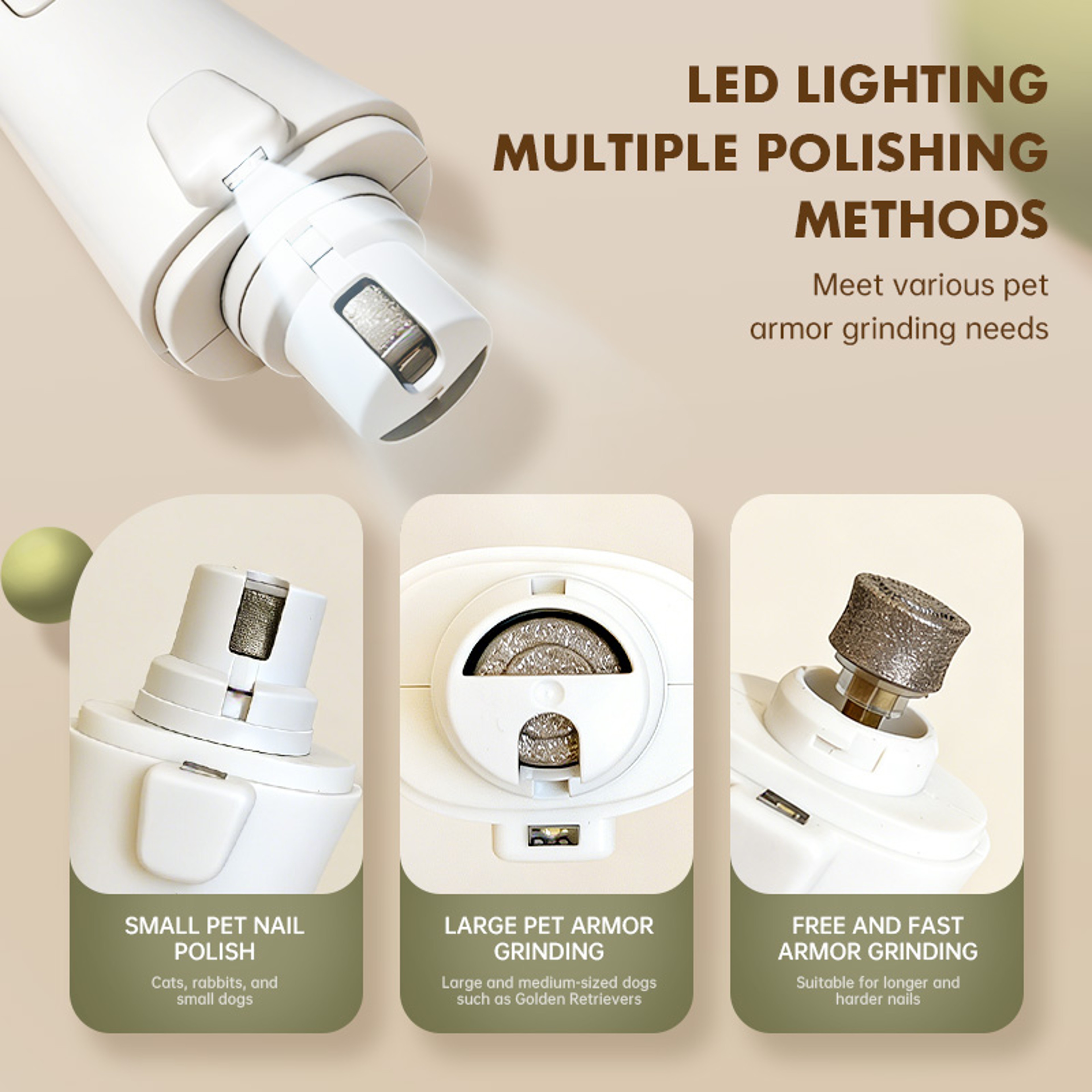 LumiTrim Pro LED Pet Nail Clipper and Grinder with Smart Digital Display – view 5