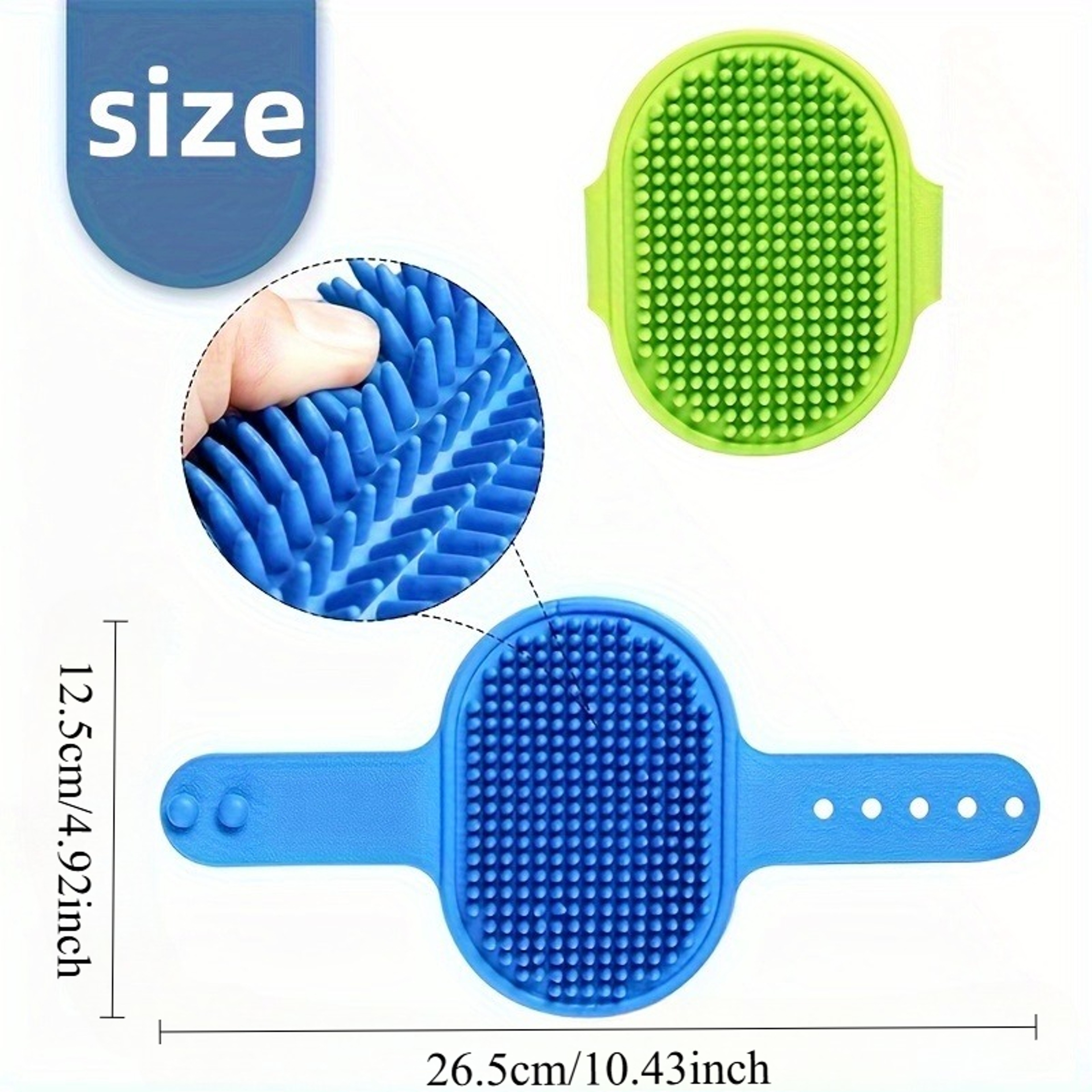 Premium Silicone Pet Bath  Dog Massage Brush Grooming Tool With Adjustable Handle 3