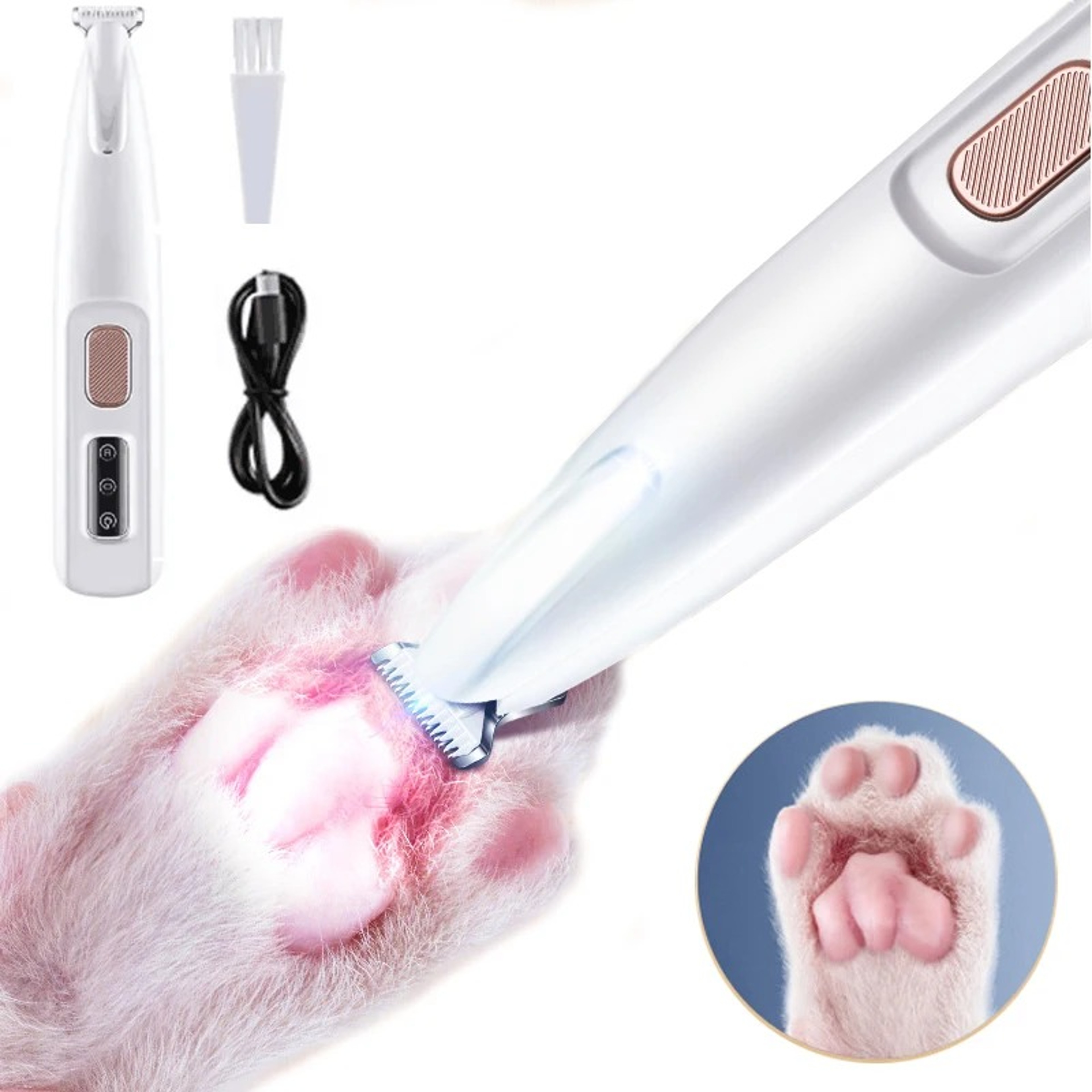 Premium Waterproof Pet Paw Trimmer with LED Light & Wide Blade – view 2