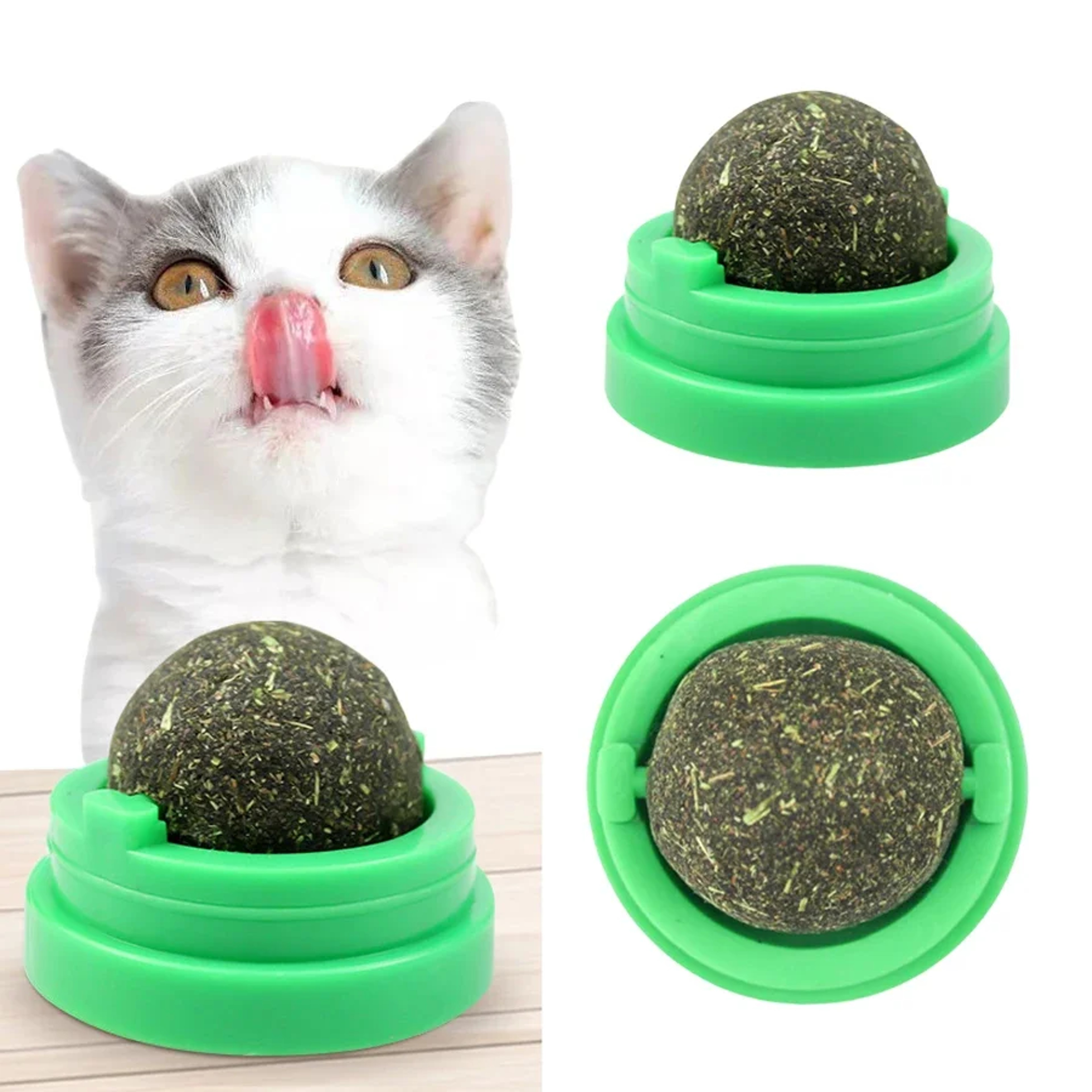 Wall Mounted Natural Catnip Ball Toy for Indoor Cats – view 1
