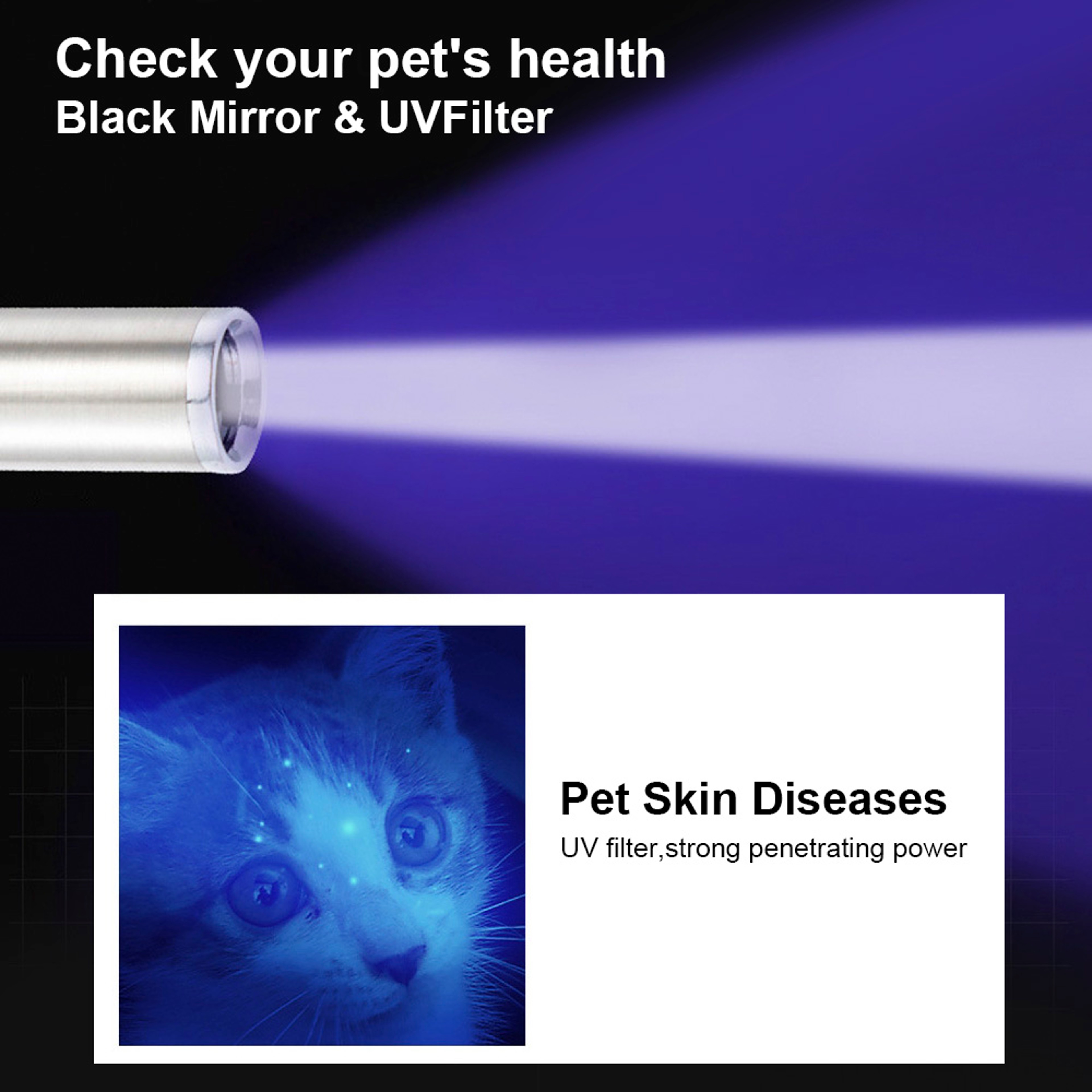 Waterproof UV Flashlight Pet Fungus Detector & Cat Moss Checker – view 5