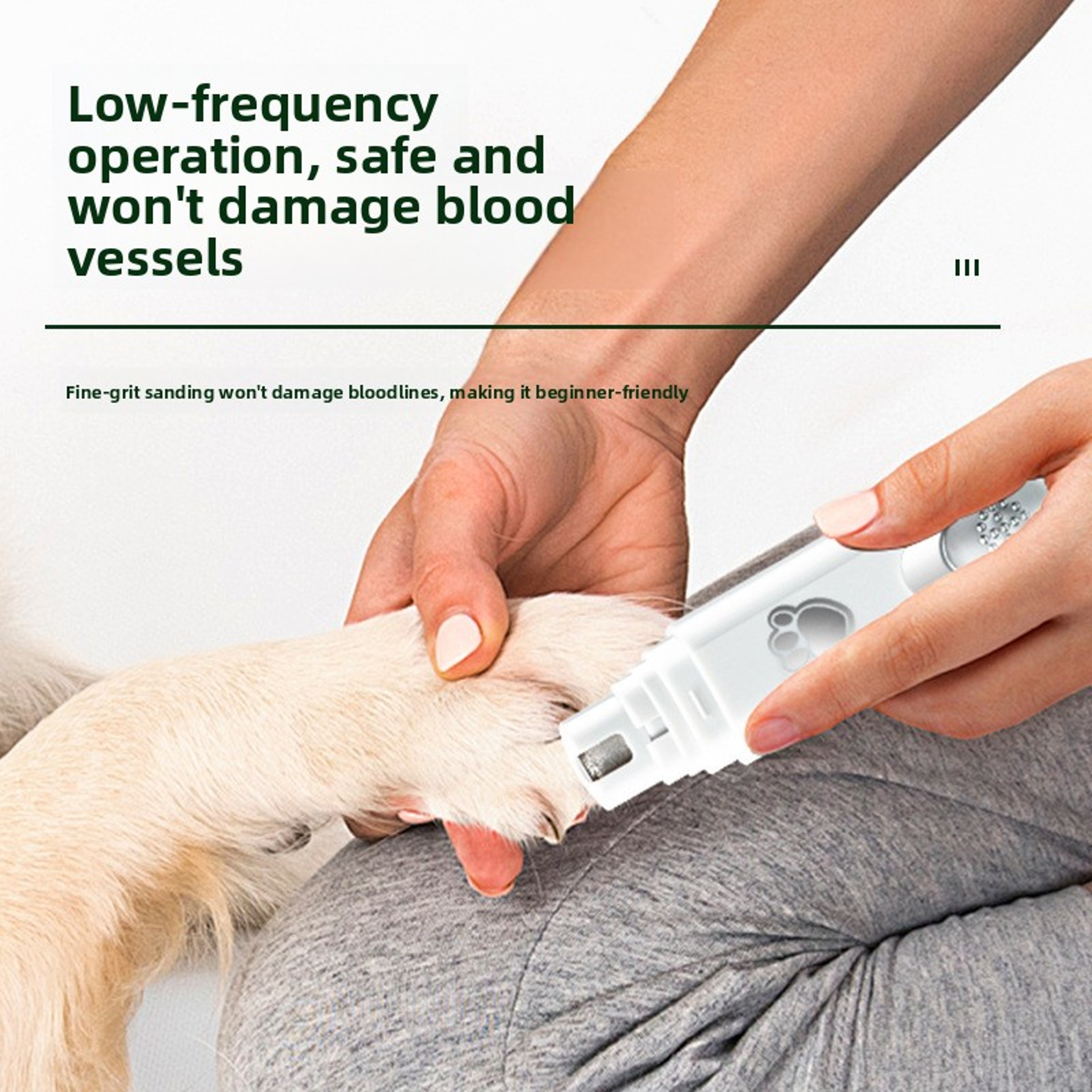 USB Rechargeable Dog Nail Grinder For Safe  Painless Pet Grooming 1