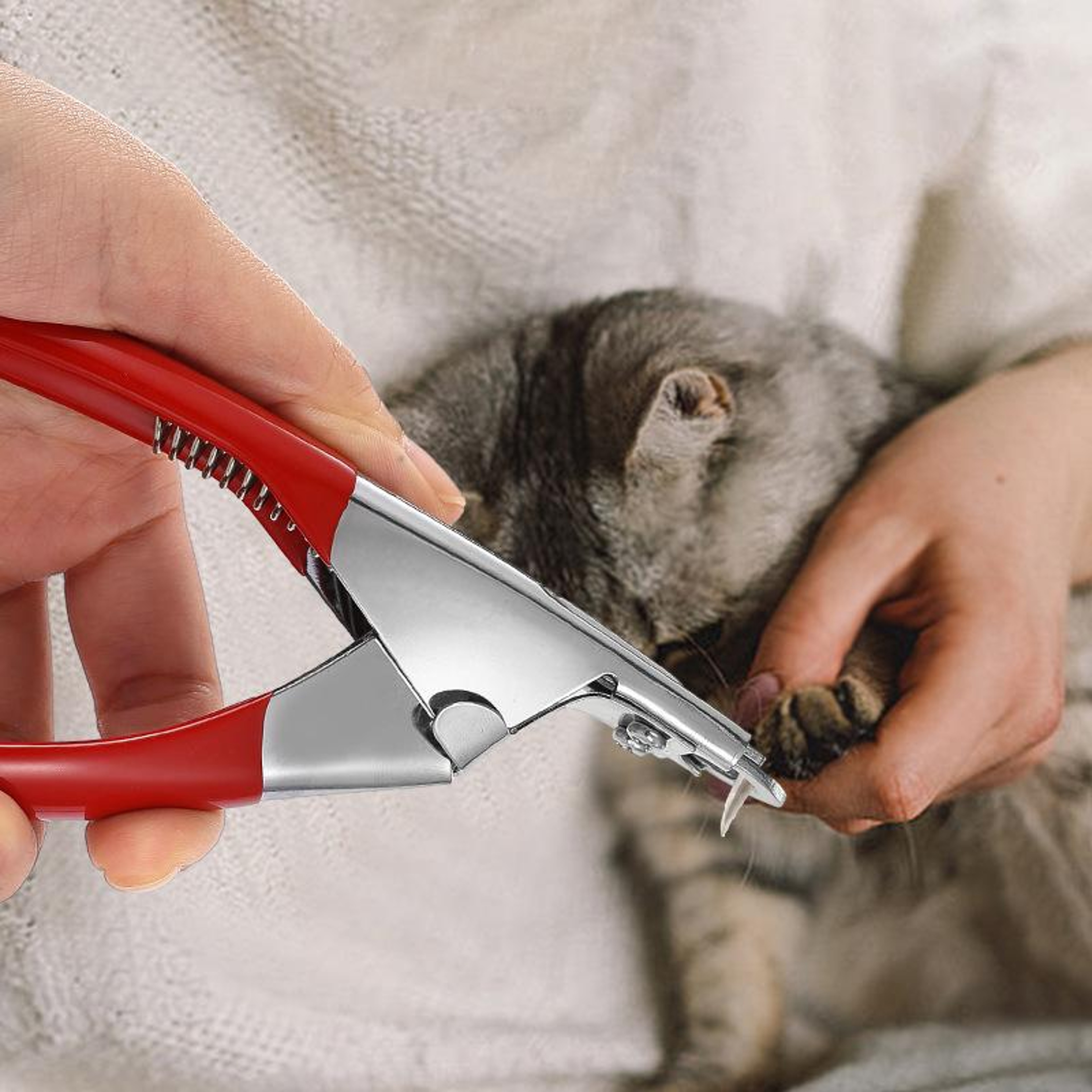PrecisionGrip Pet Nail Clippers For Dogs  Cats Stainless Steel Pet Nail Trimmer 3
