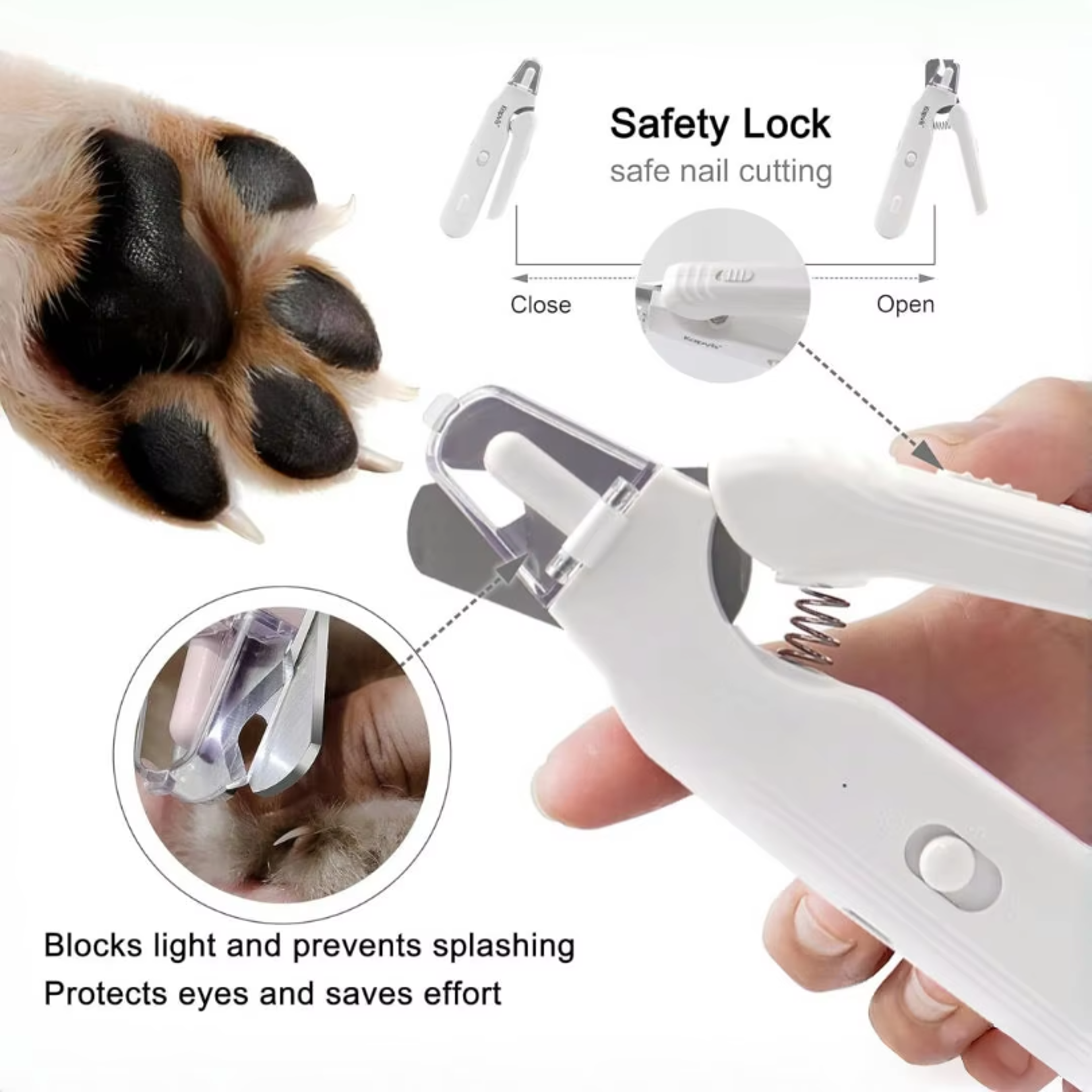 LED Pet Nail Grinder & Clipper Kit for Dogs and Cats Quiet Grooming Tool – view 3
