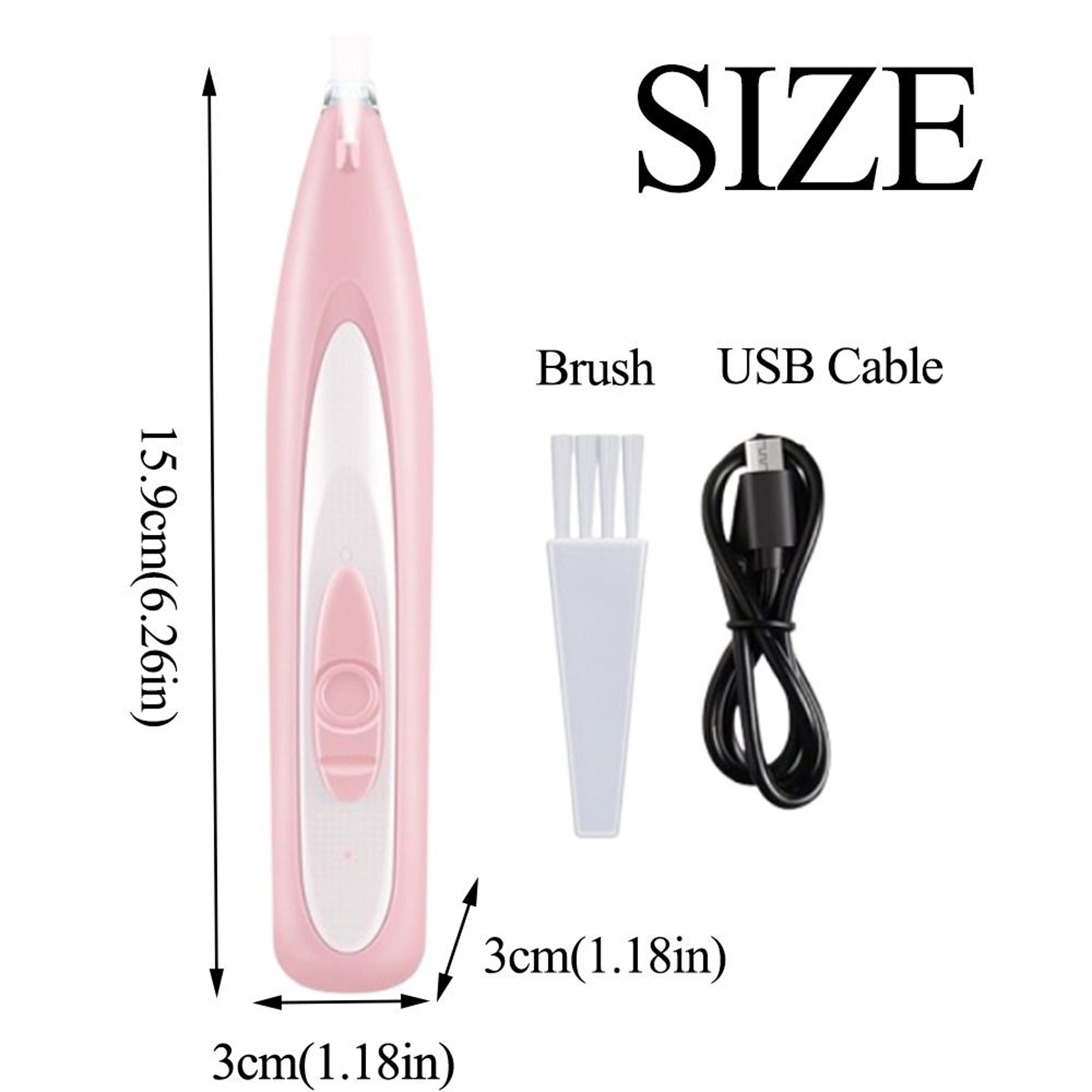 Pro LED Pet Paw Trimmer For Dogs  Cats USB Rechargeable Waterproof Grooming Clipper 3