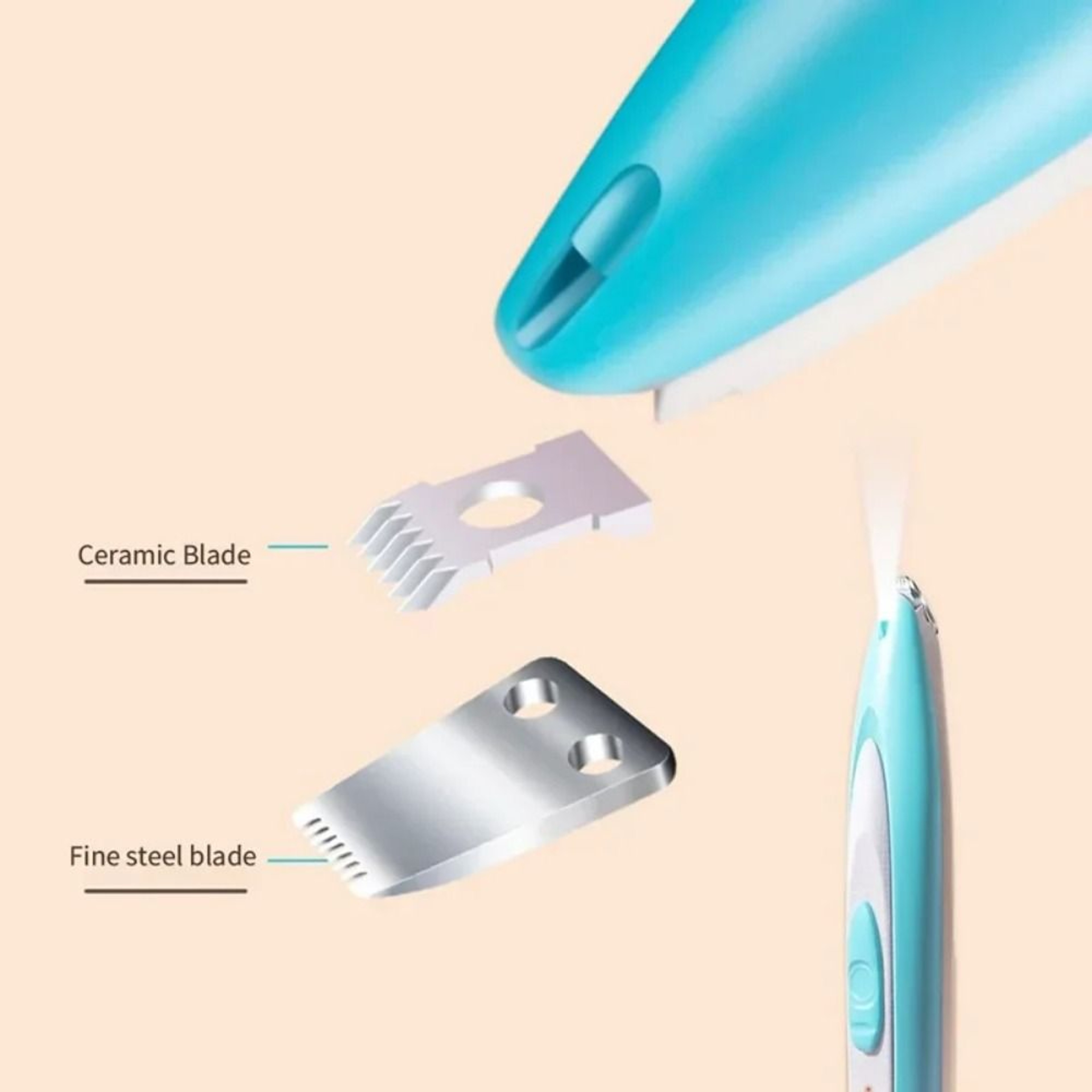 Pro LED Pet Paw Trimmer For Dogs  Cats USB Rechargeable Waterproof Grooming Clipper 4