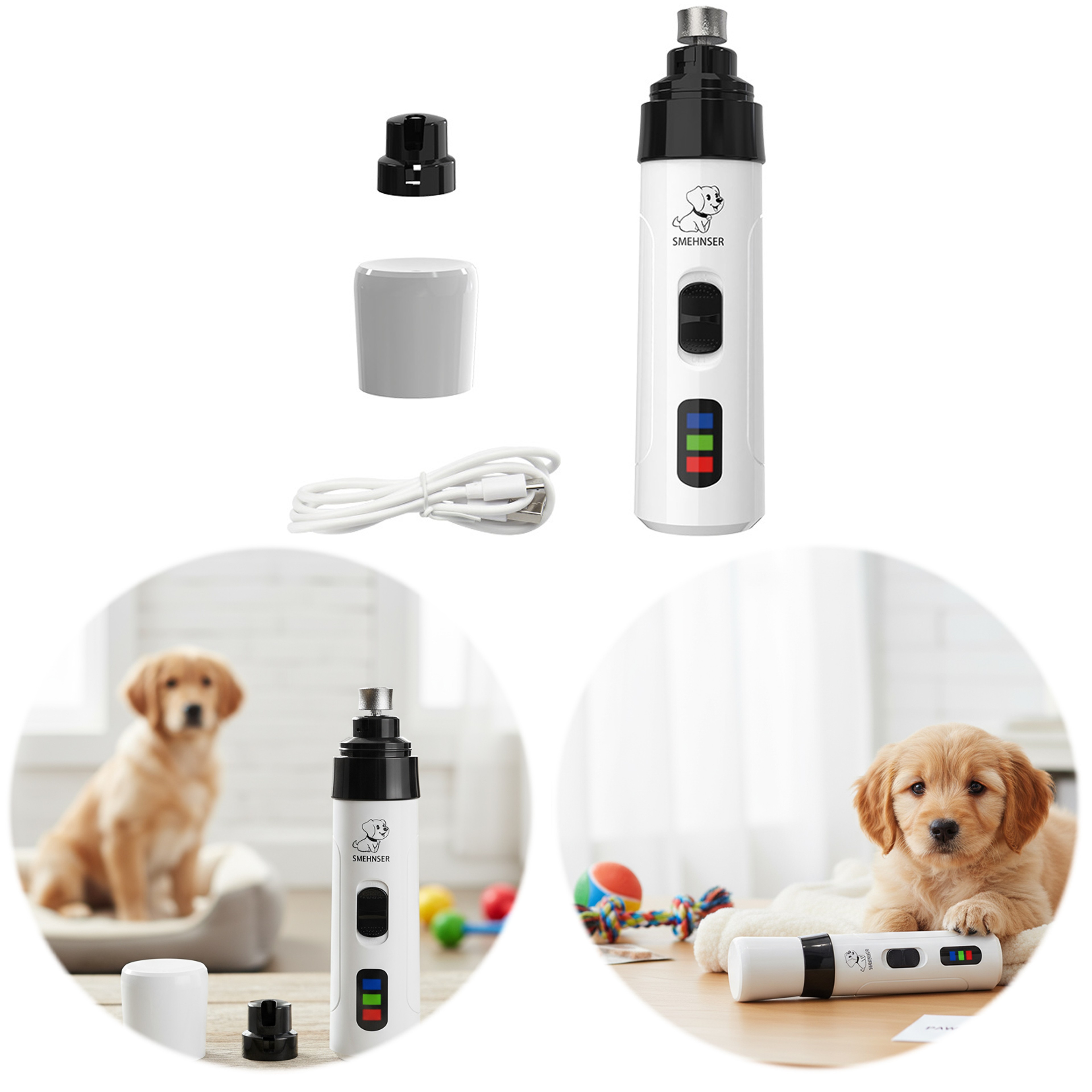Pro Rechargeable Dog Nail Grinder & Safe Pet Nail Trimmer – view 2