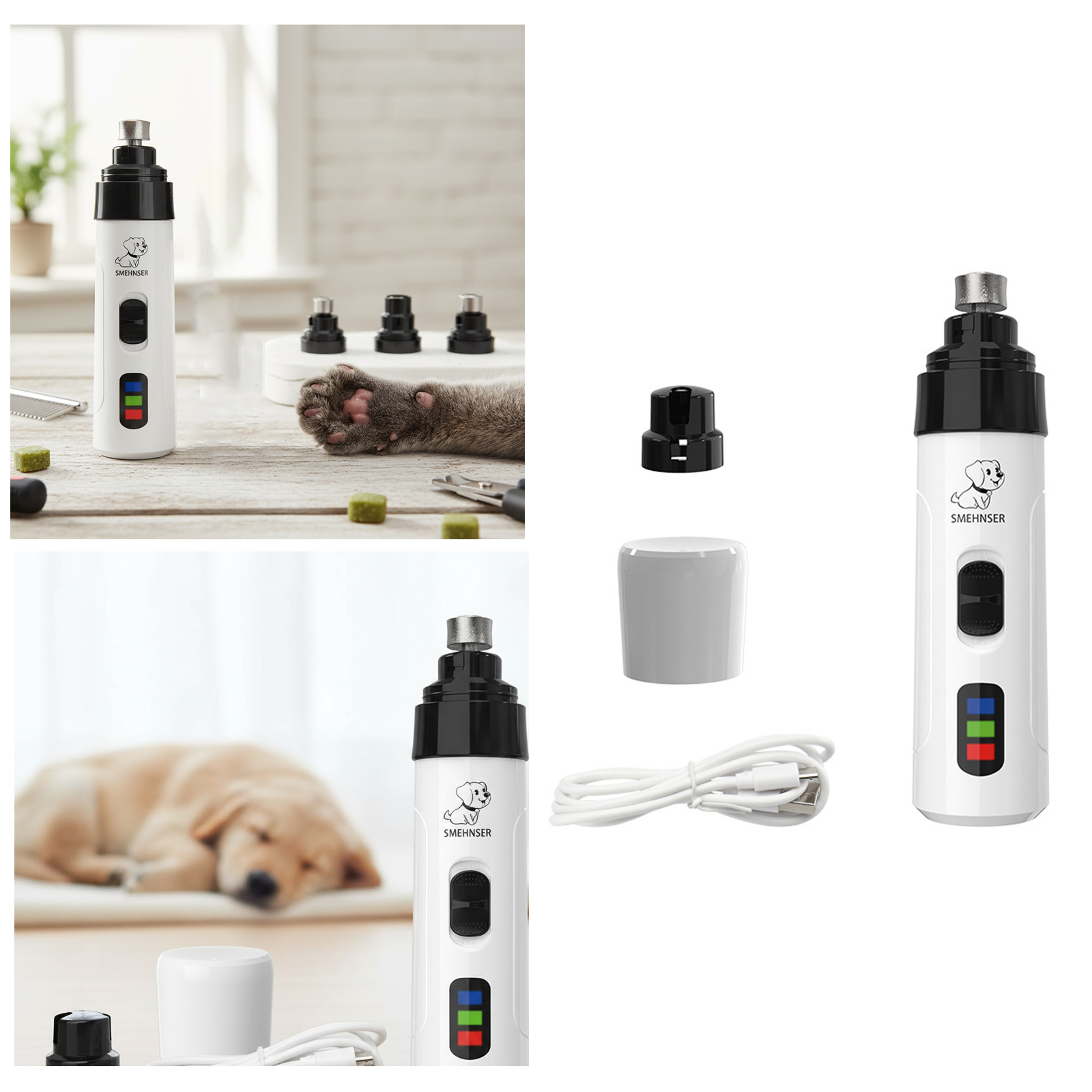 Pro Rechargeable Dog Nail Grinder & Safe Pet Nail Trimmer – view 3