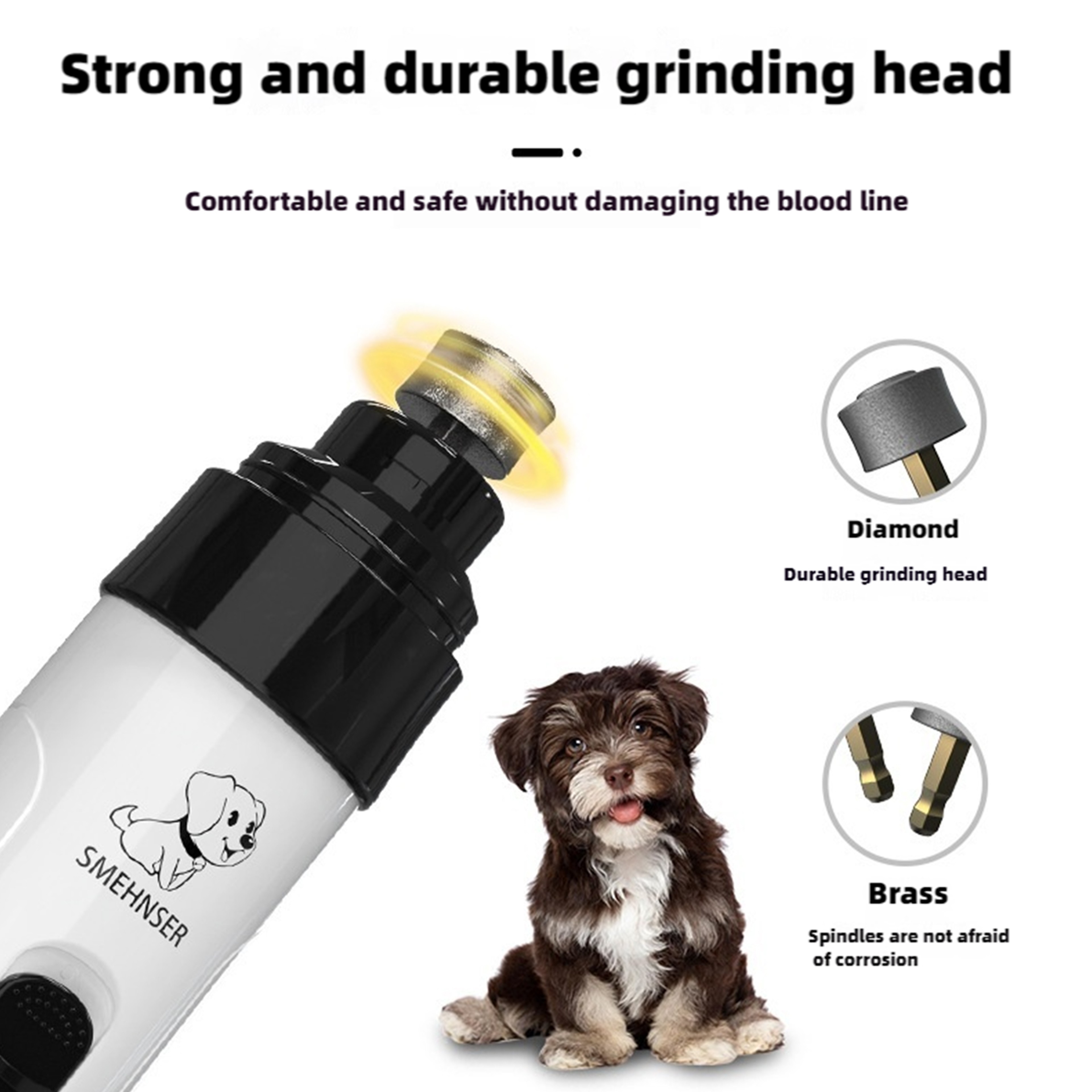 Pro Rechargeable Dog Nail Grinder & Safe Pet Nail Trimmer – view 5