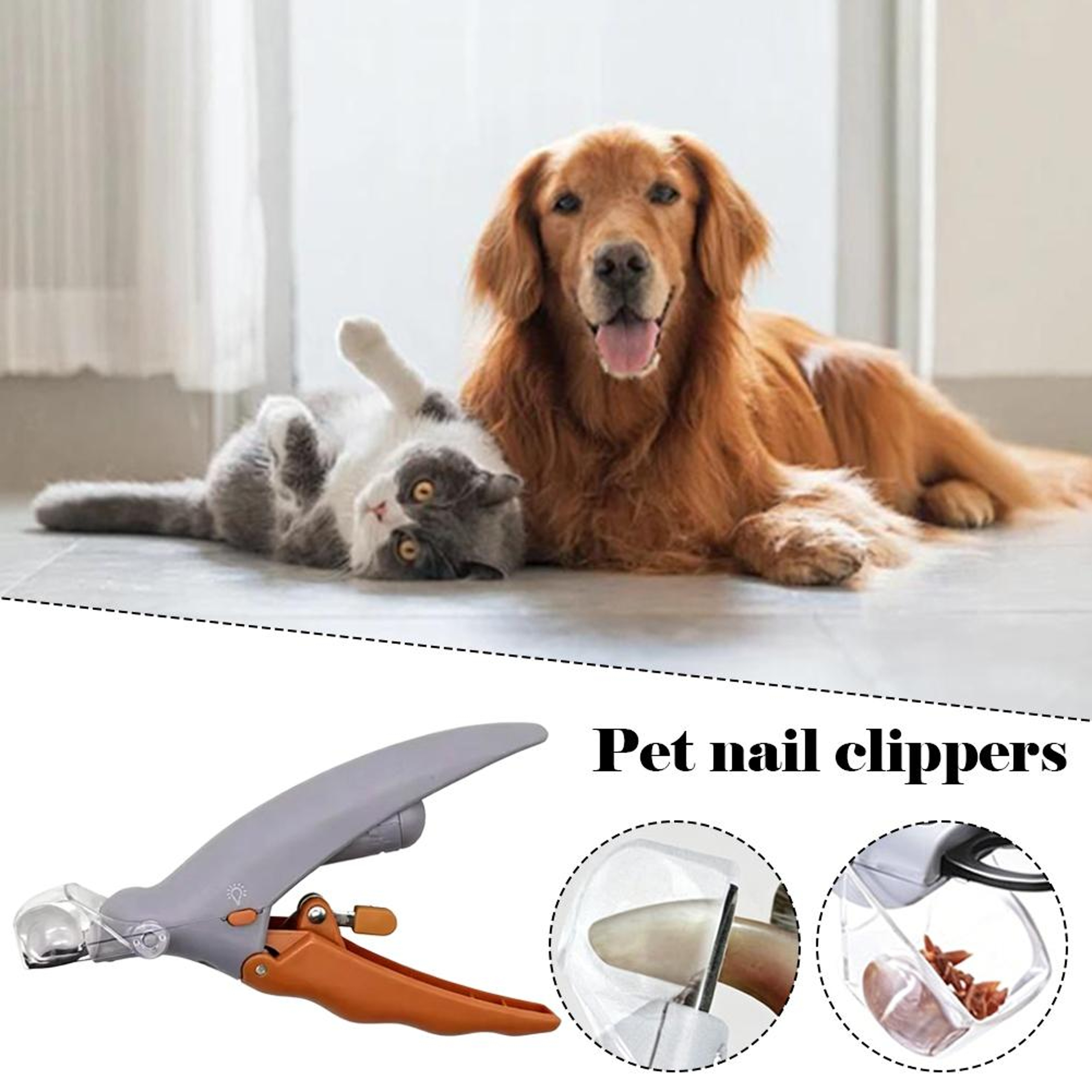GlowGuard LED Pet Nail Clipper for Dogs & Cats with Anti Splash Safety Trim – view 3