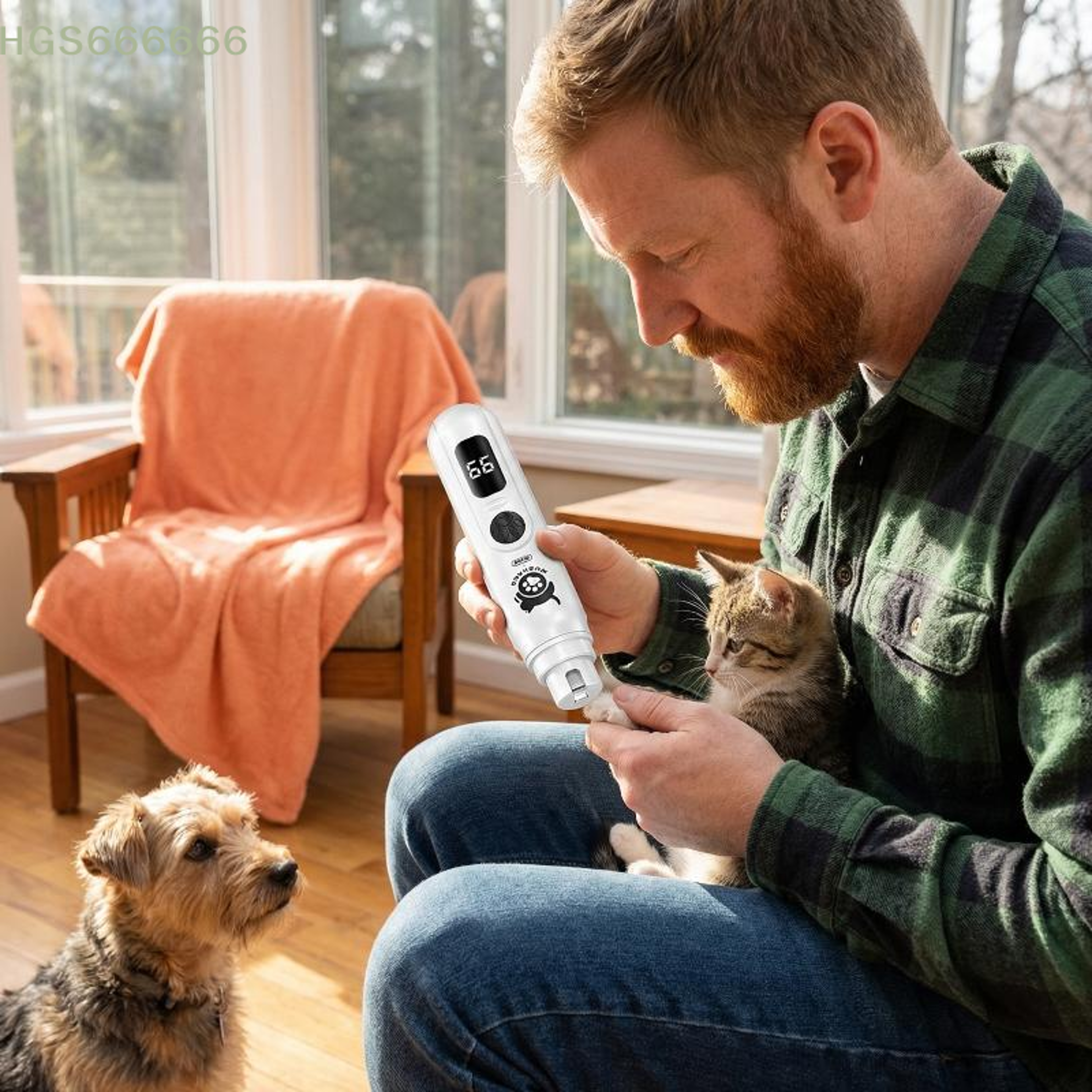 Rechargeable Pet Nail Grinder for Dogs & Cats – view 1