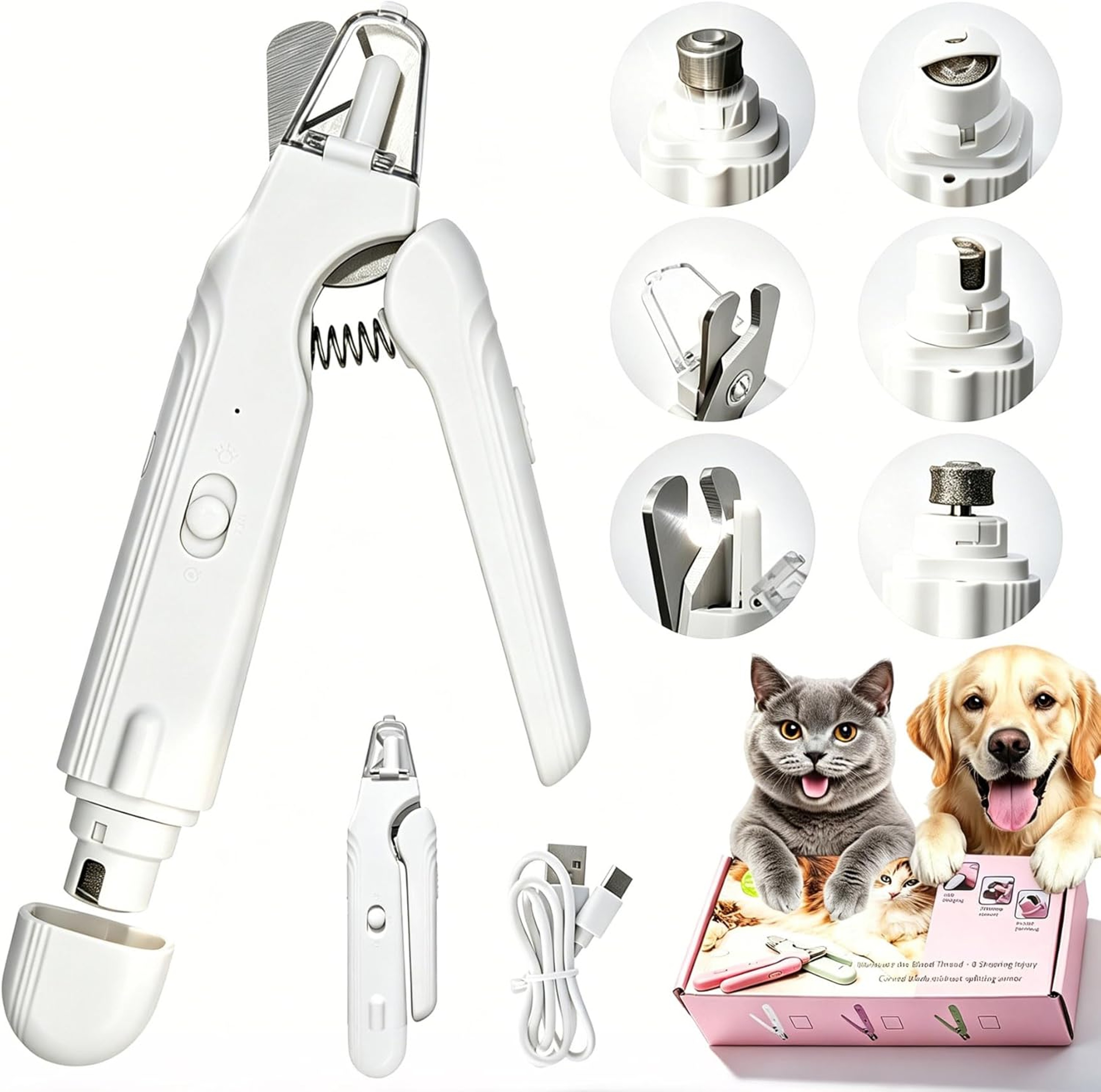 Premium Electric Pet Nail Trimmer USB Rechargeable Dog & Cat Nail Grinder – view 1