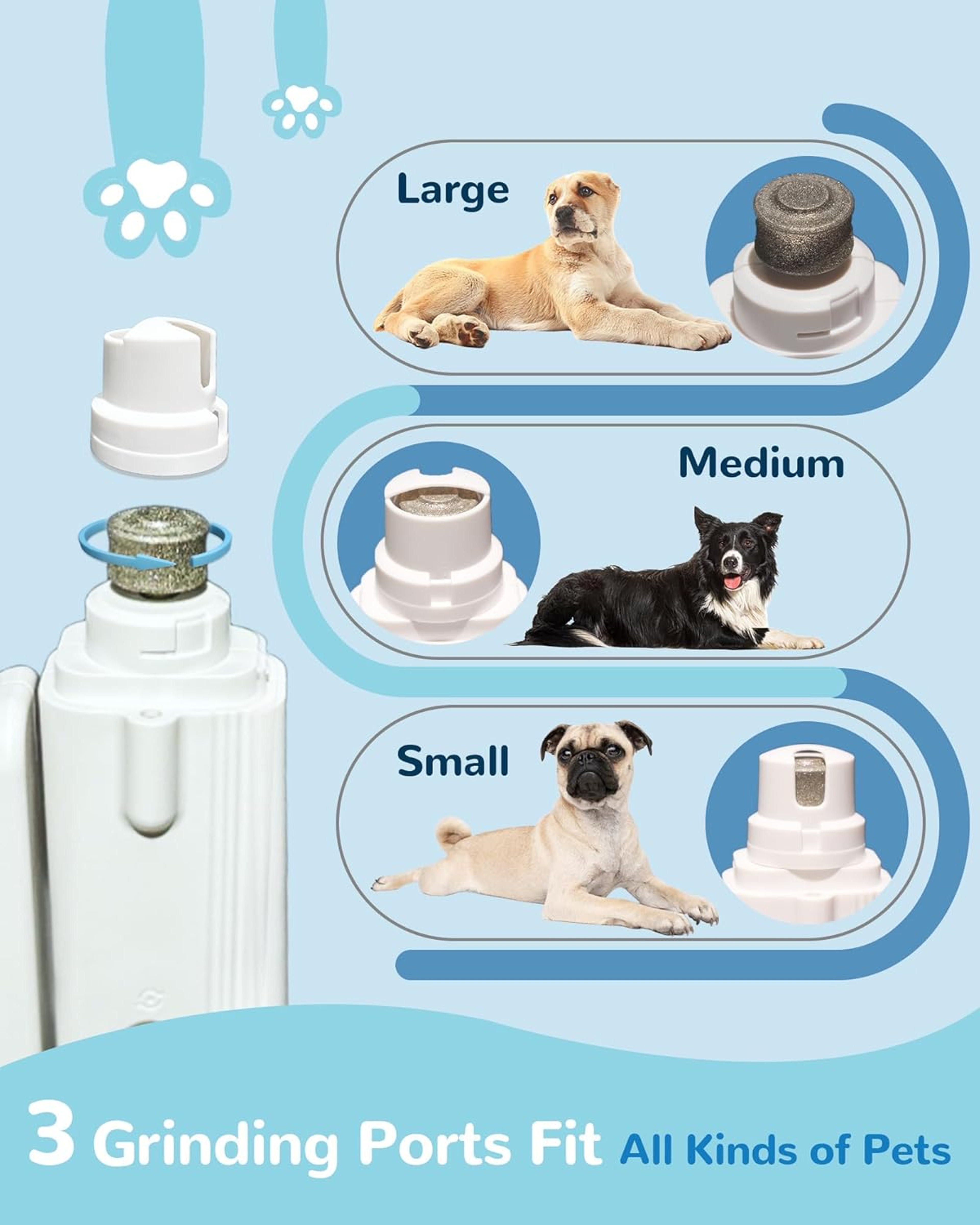 Premium Electric Pet Nail Trimmer USB Rechargeable Dog & Cat Nail Grinder – view 3