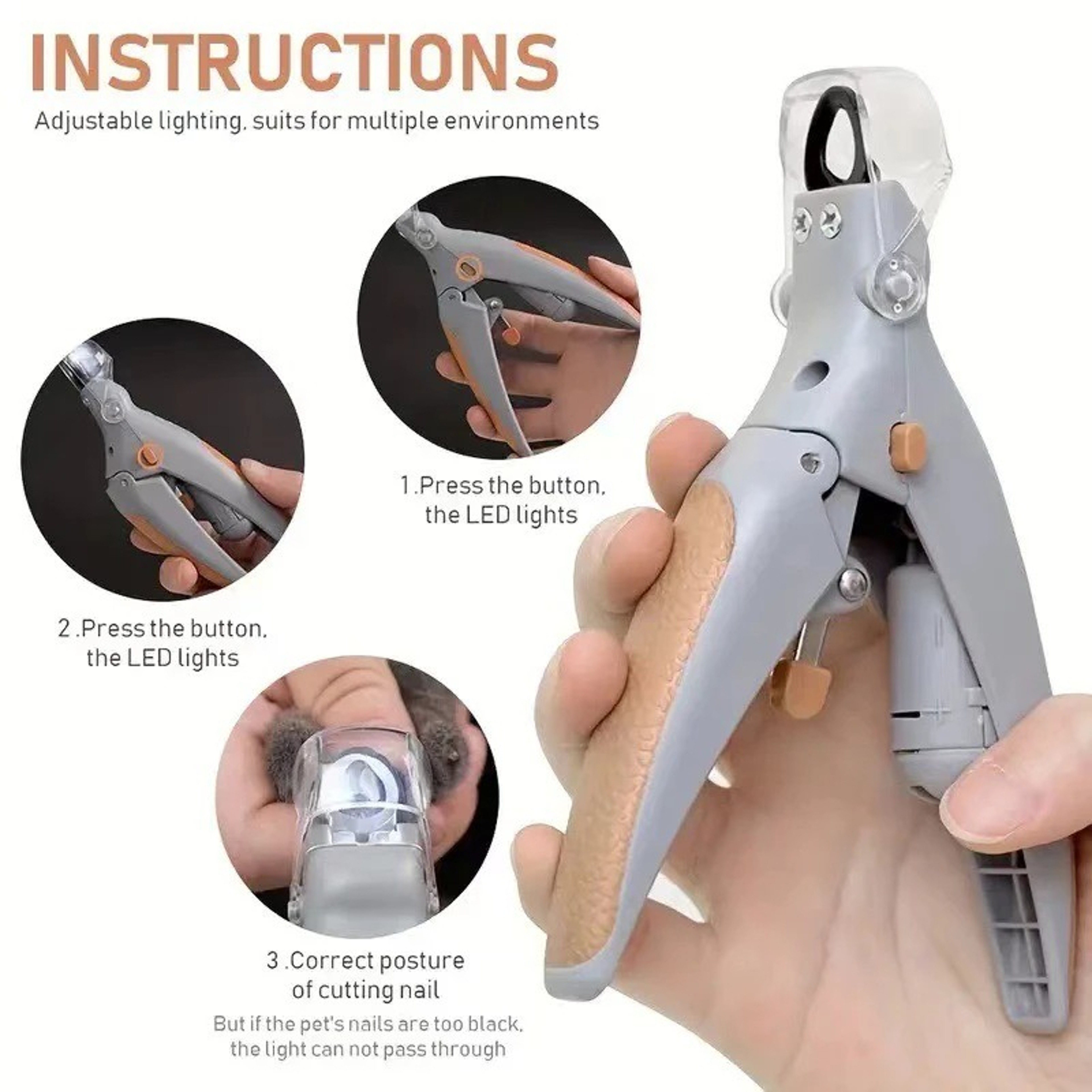 LED Light Pet Nail Clipper & Grooming Trimmer for Cats and Dogs – view 7