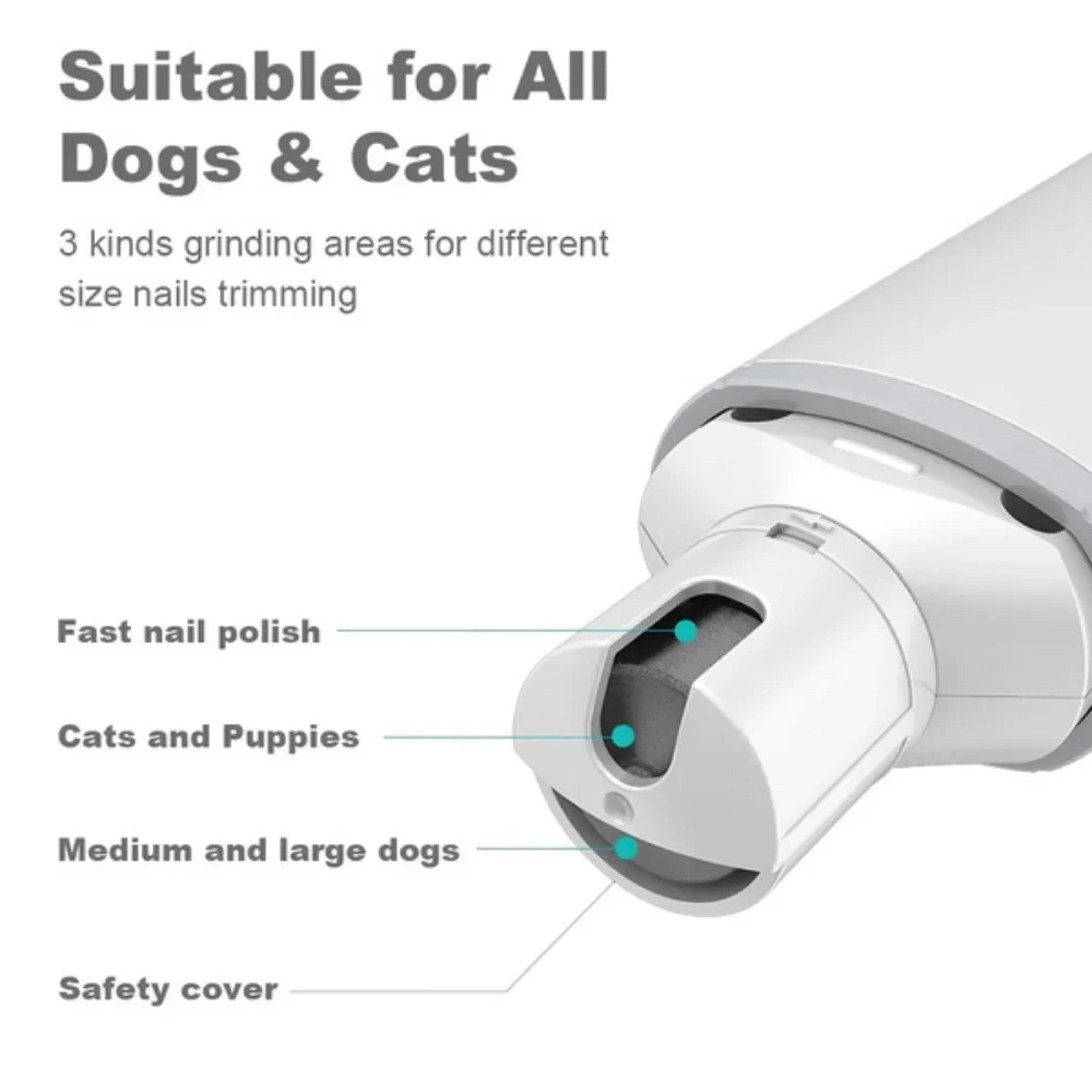 Professional Electric Pet Nail Grinder & Dog & Cat Nail Trimmer Quiet Rechargeable Nail Clipper – view 2