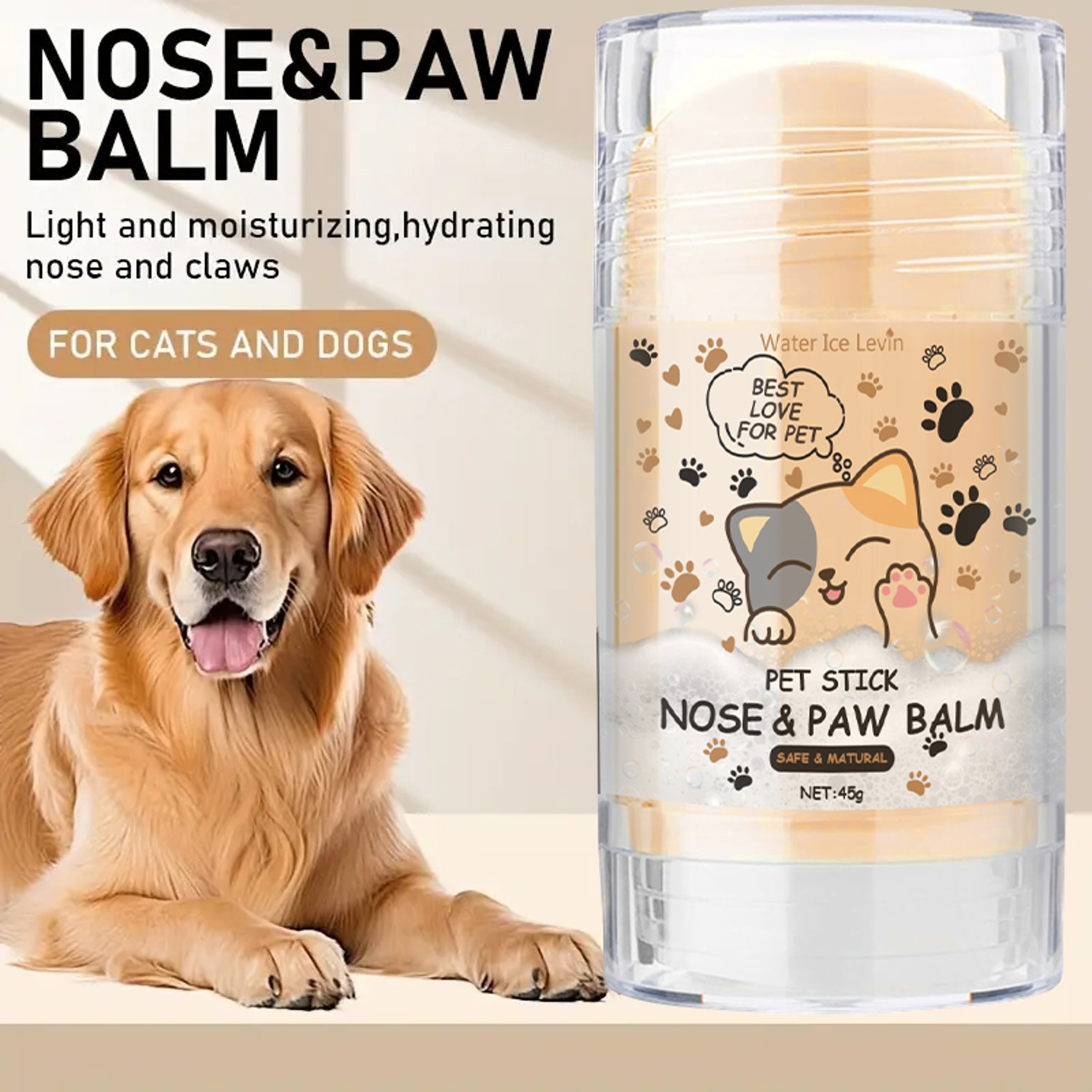 Healthy Paws & Nose Balm for Dogs & Cats Moisturizing Paw Protector & Crack Repair Cream – view 4