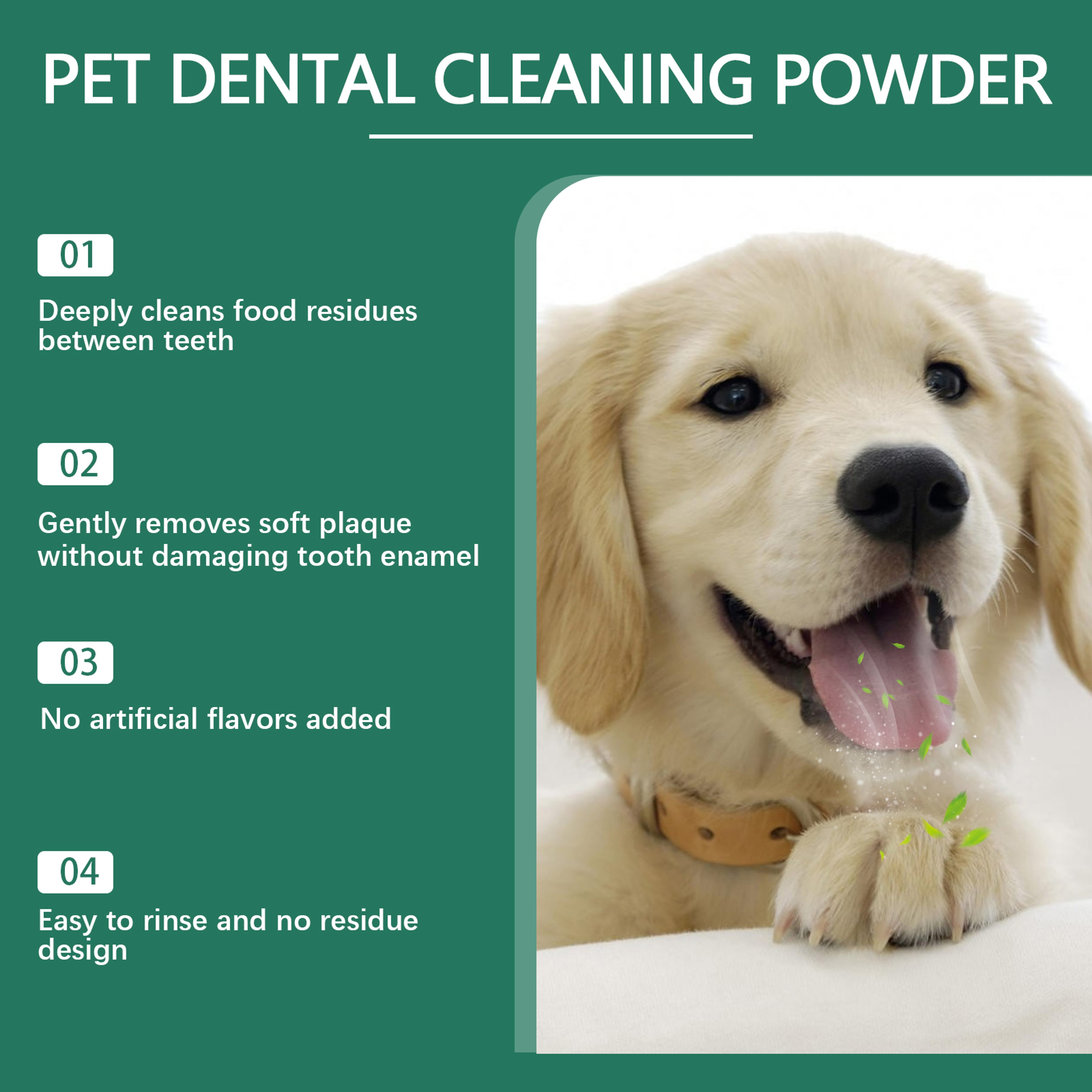 Premium Dog Teeth Cleaning Powder Reduce Tartar, Freshen Breath & Support Oral Health – view 5