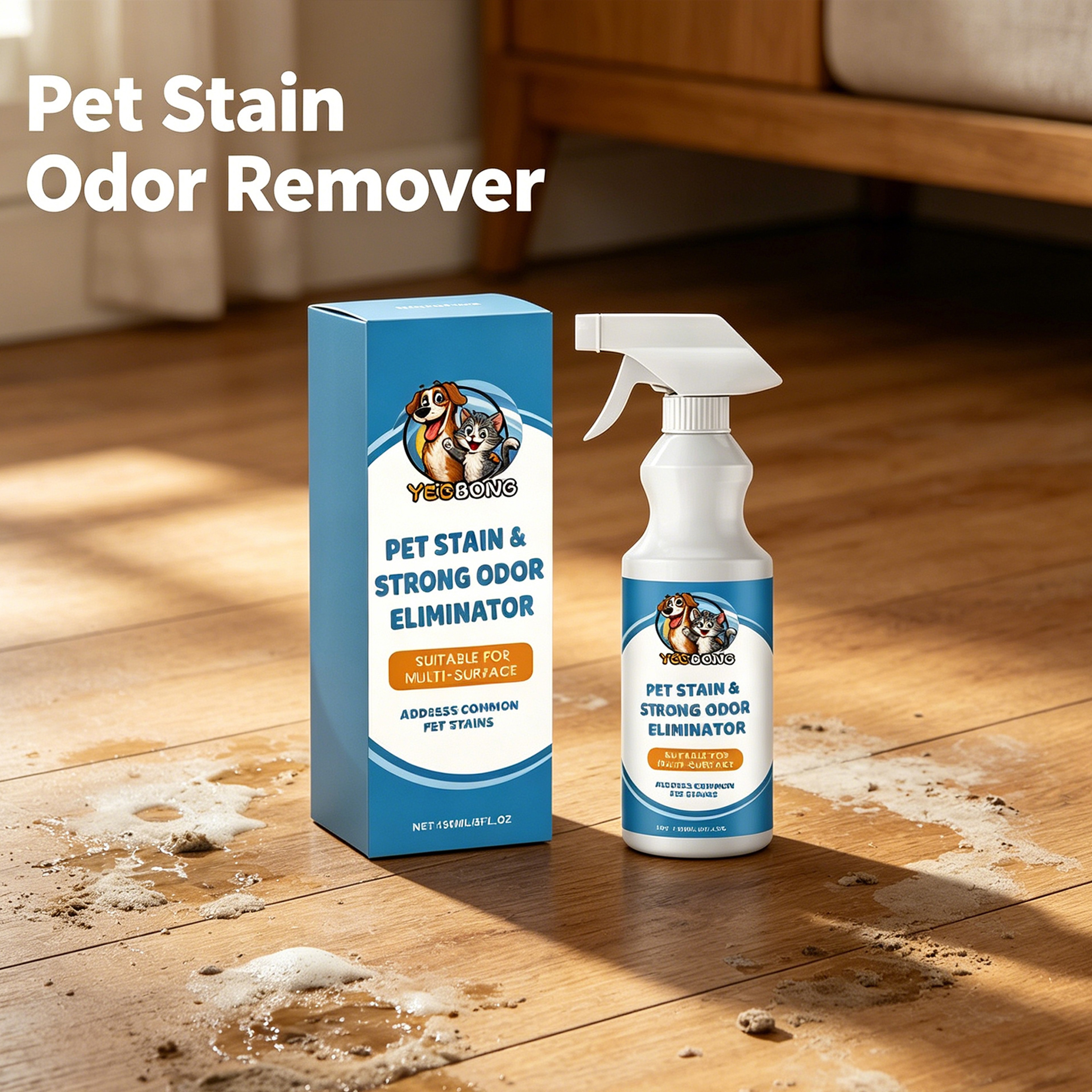 Pet Stain & Odor Eliminator Multi Surface Cleaner Deep Clean Pet Urine & Carpet Stain Remover – view 1