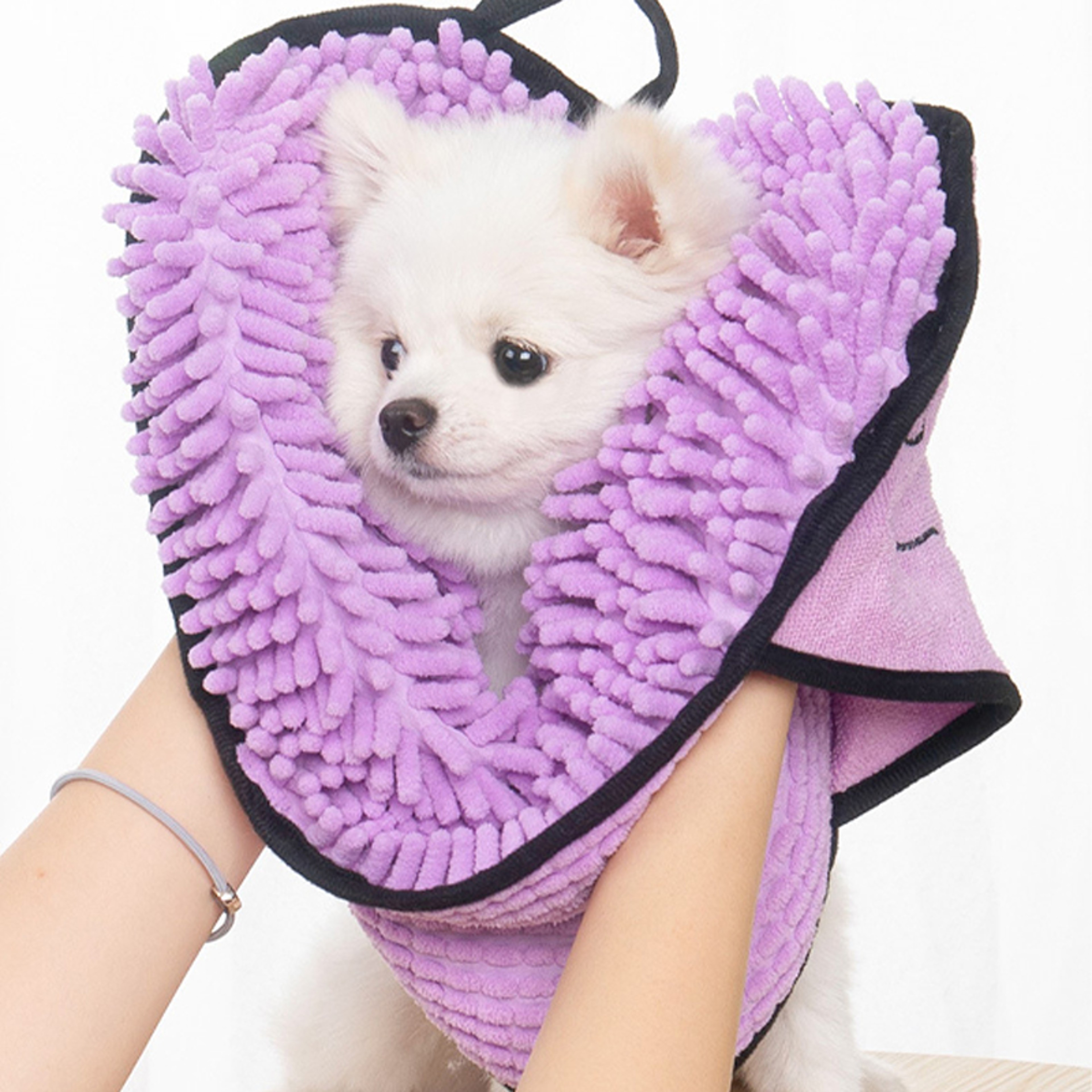 QuickDry CozyWrap Pet Bath Robe Towel for Dogs & Cats – view 5