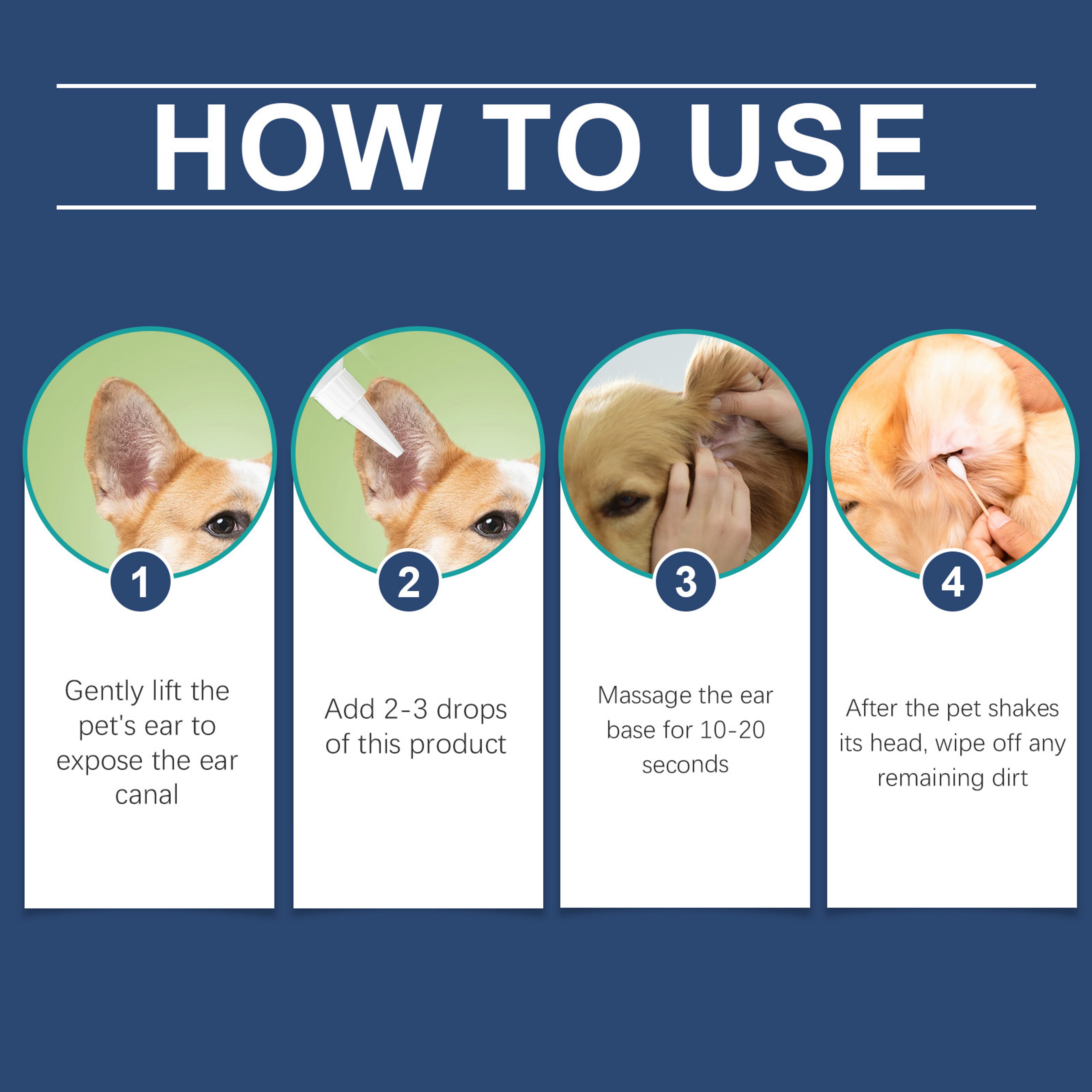Ear Relief Drops for Dogs & Cats Gentle Pet Ear Cleaner for Wax, Odor & Itch Comfort – view 4
